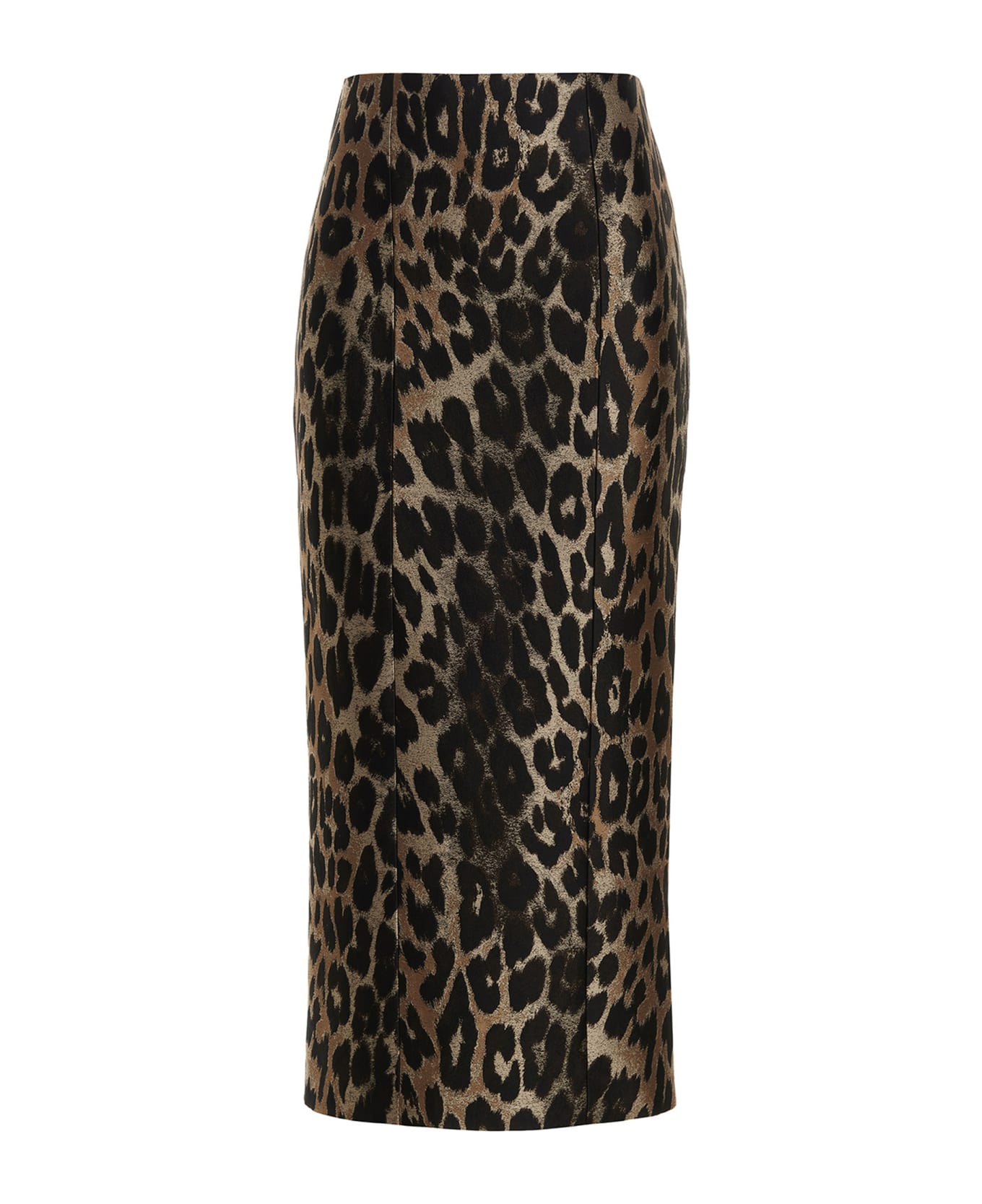 Balmain Leopard Jacquard Skirt - Multicolor