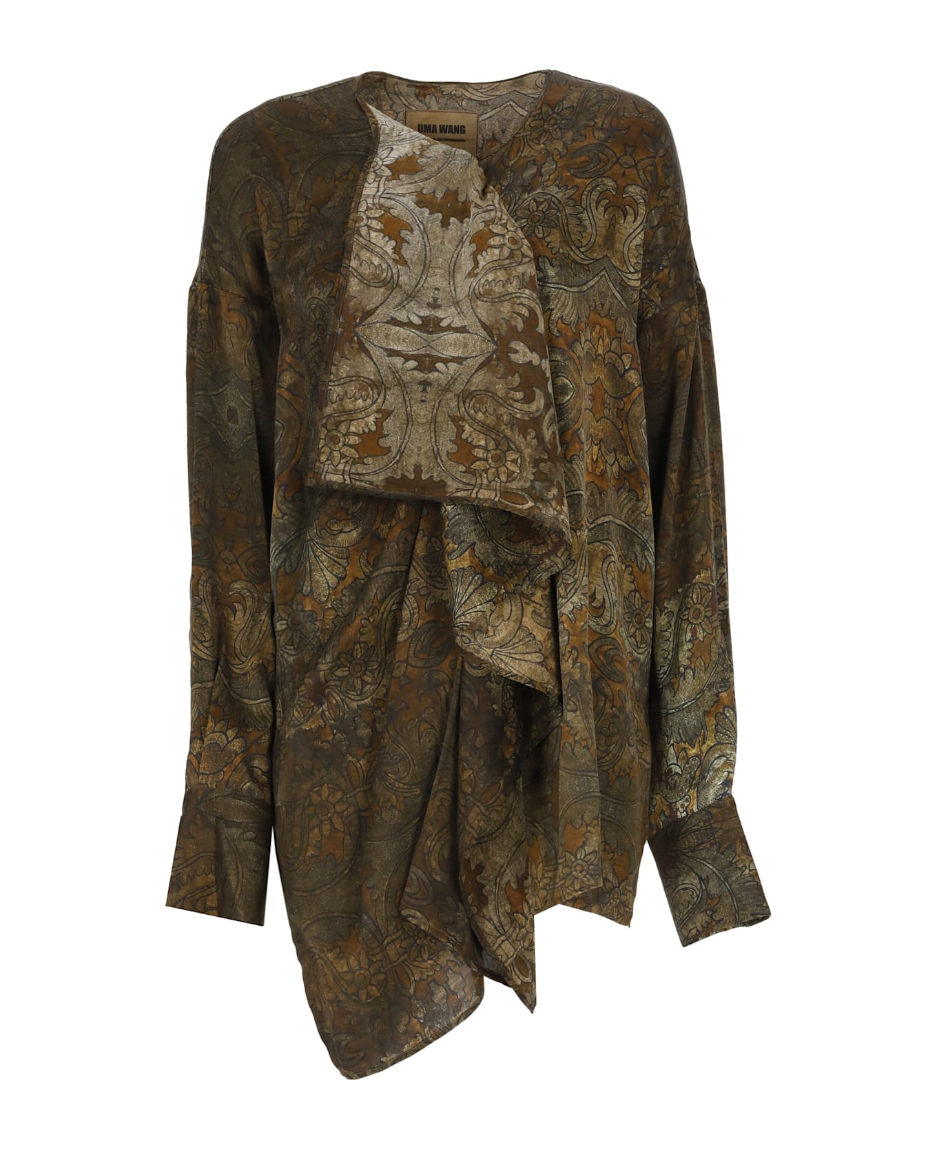 Uma Wang Top With Floral Pattern - Brown
