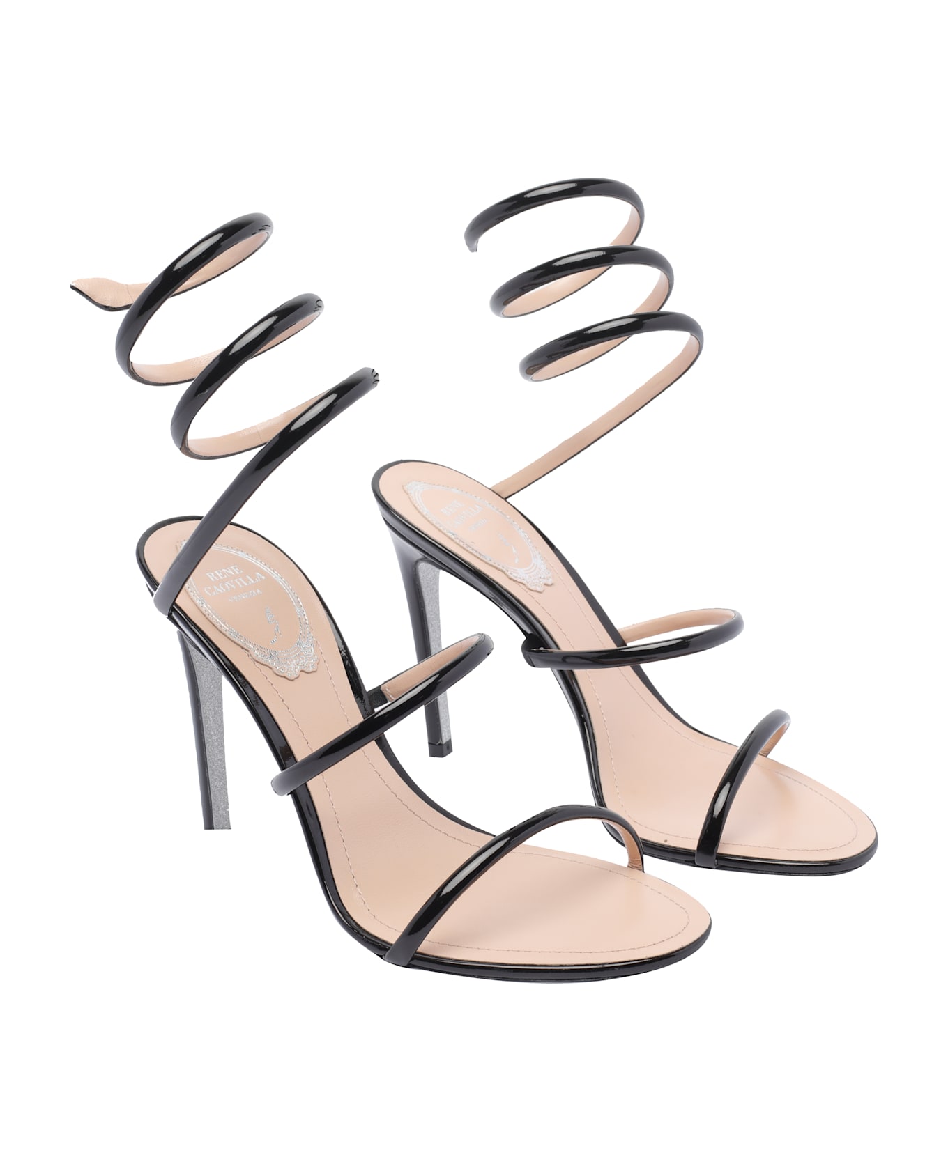 René Caovilla Cleo Pump Sandals - Black