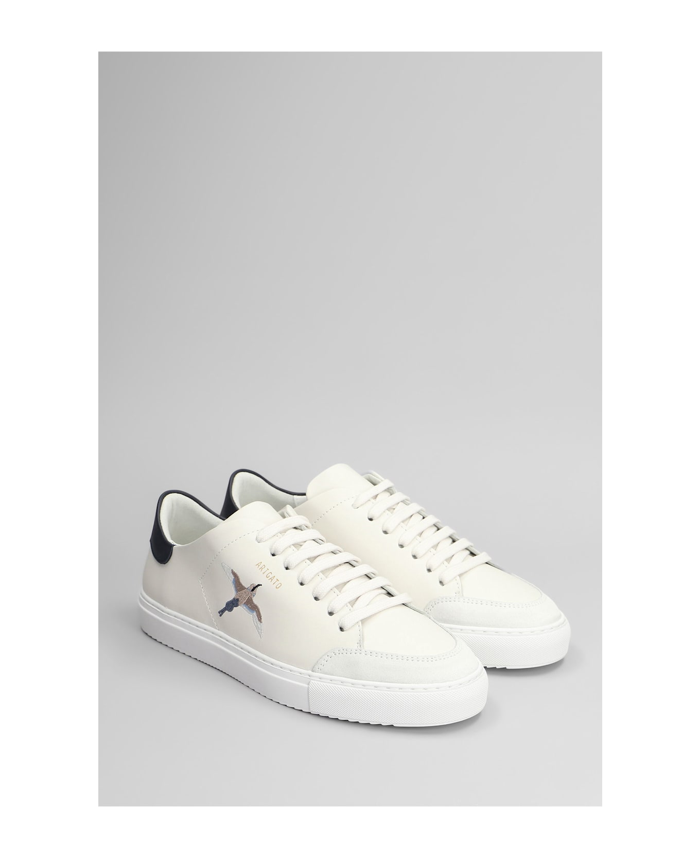 Axel Arigato Clean 90 B Bird Sneakers In White Leather - white