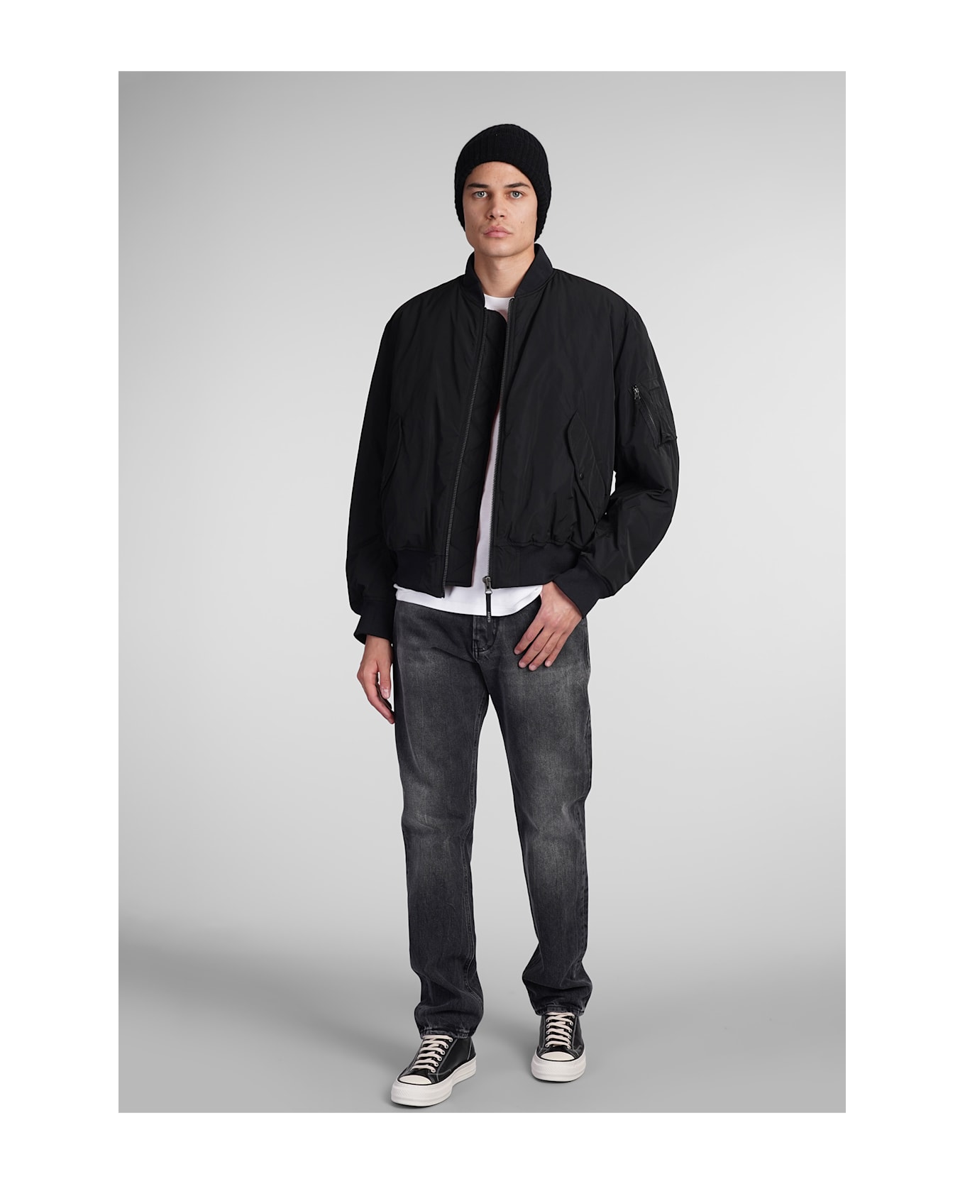 Aspesi Gunner Ii Bomber In Black Polyester - black