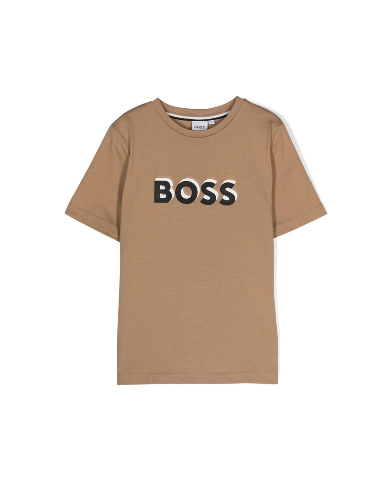 Hugo Boss T-shirt Con Logo - Beige