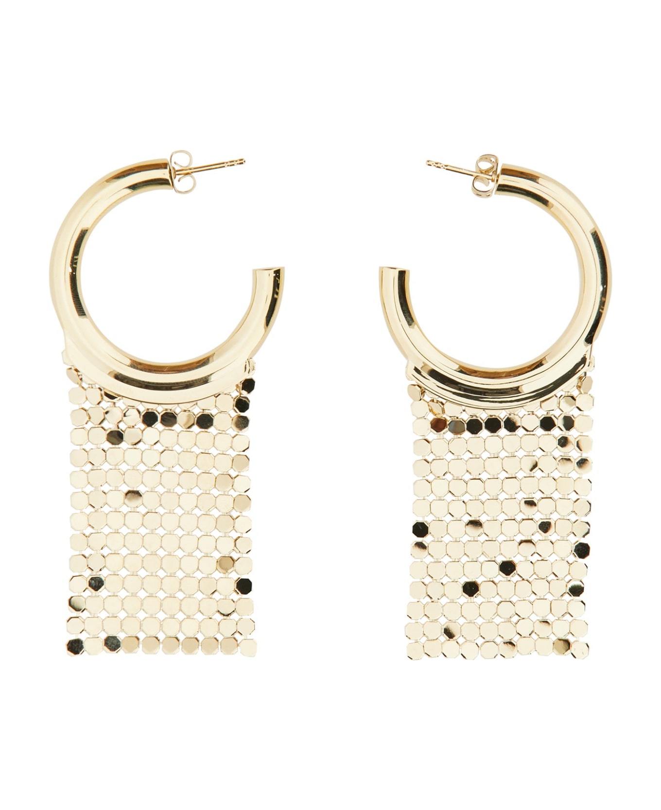 Paco Rabanne Pixel Circle Earrings - Golden