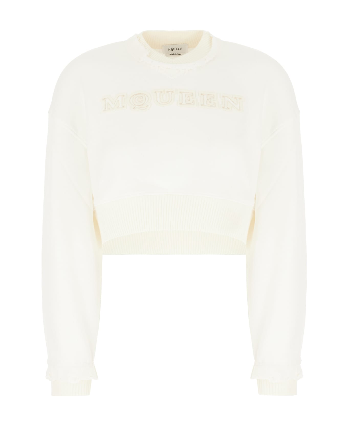Alexander McQueen Sweatshirt - OPTICAL WHITE
