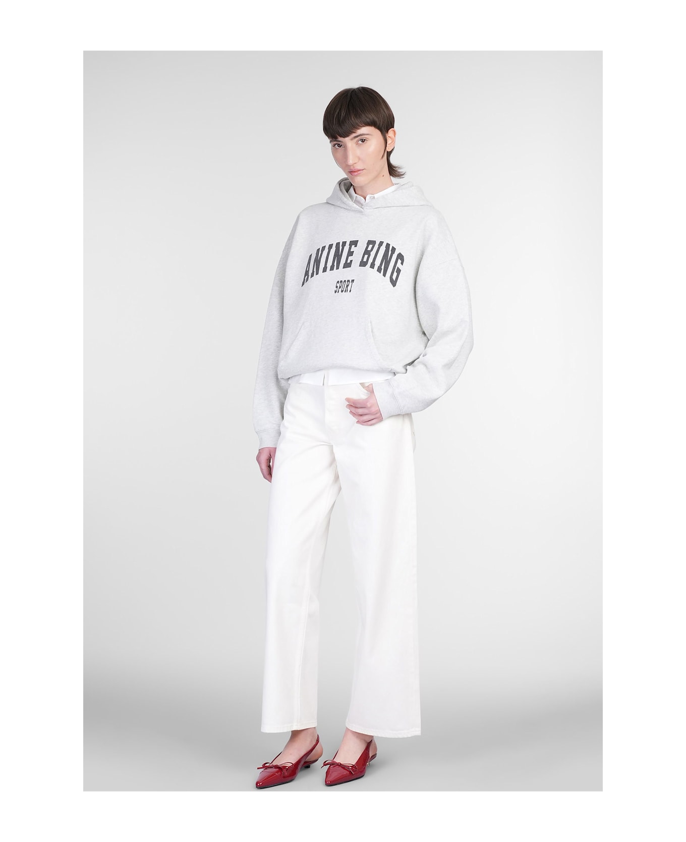 Anine Bing Manon Jeans In Beige Cotton - beige