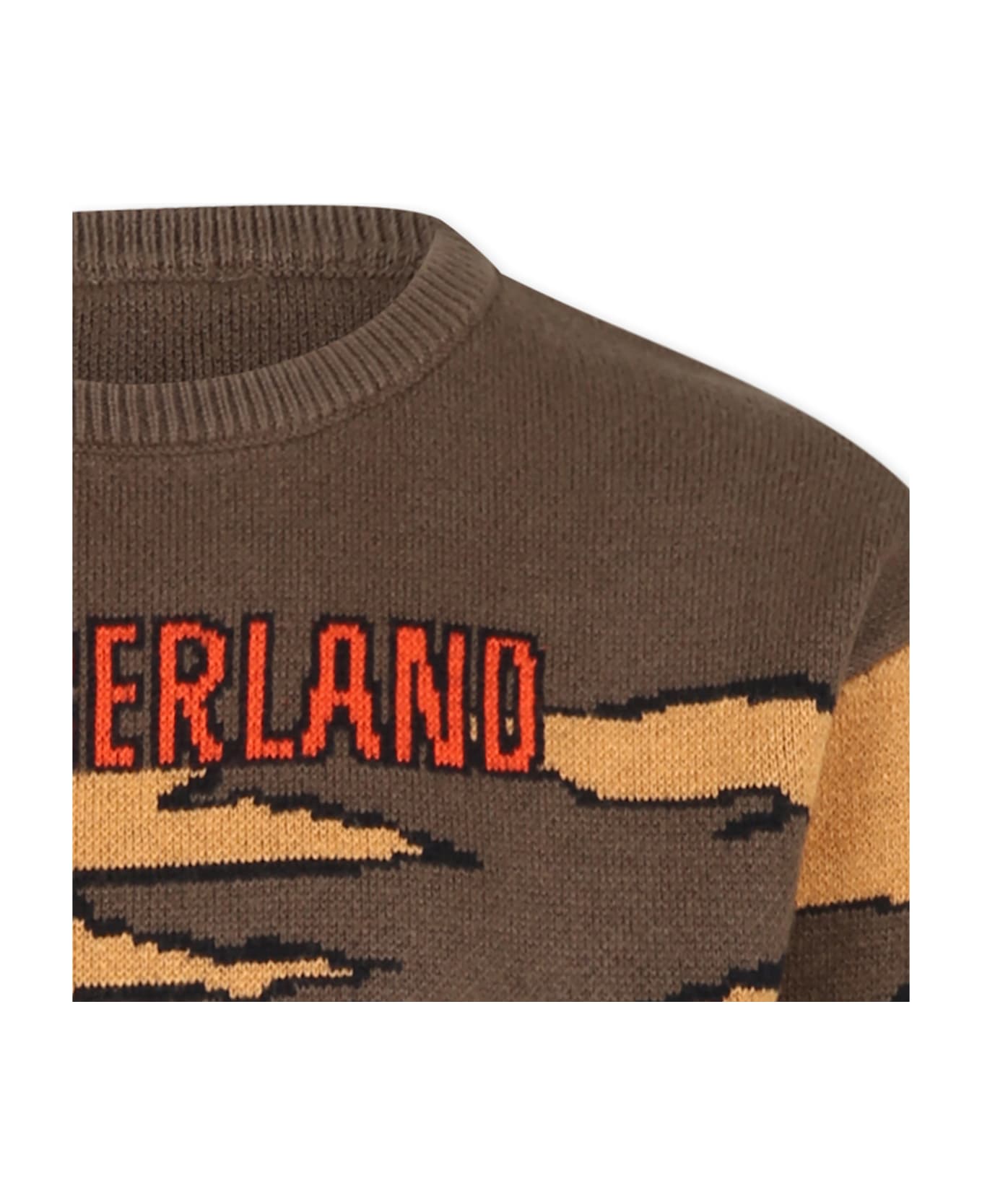 Timberland Green Sweater For Boy With Landscape - Green