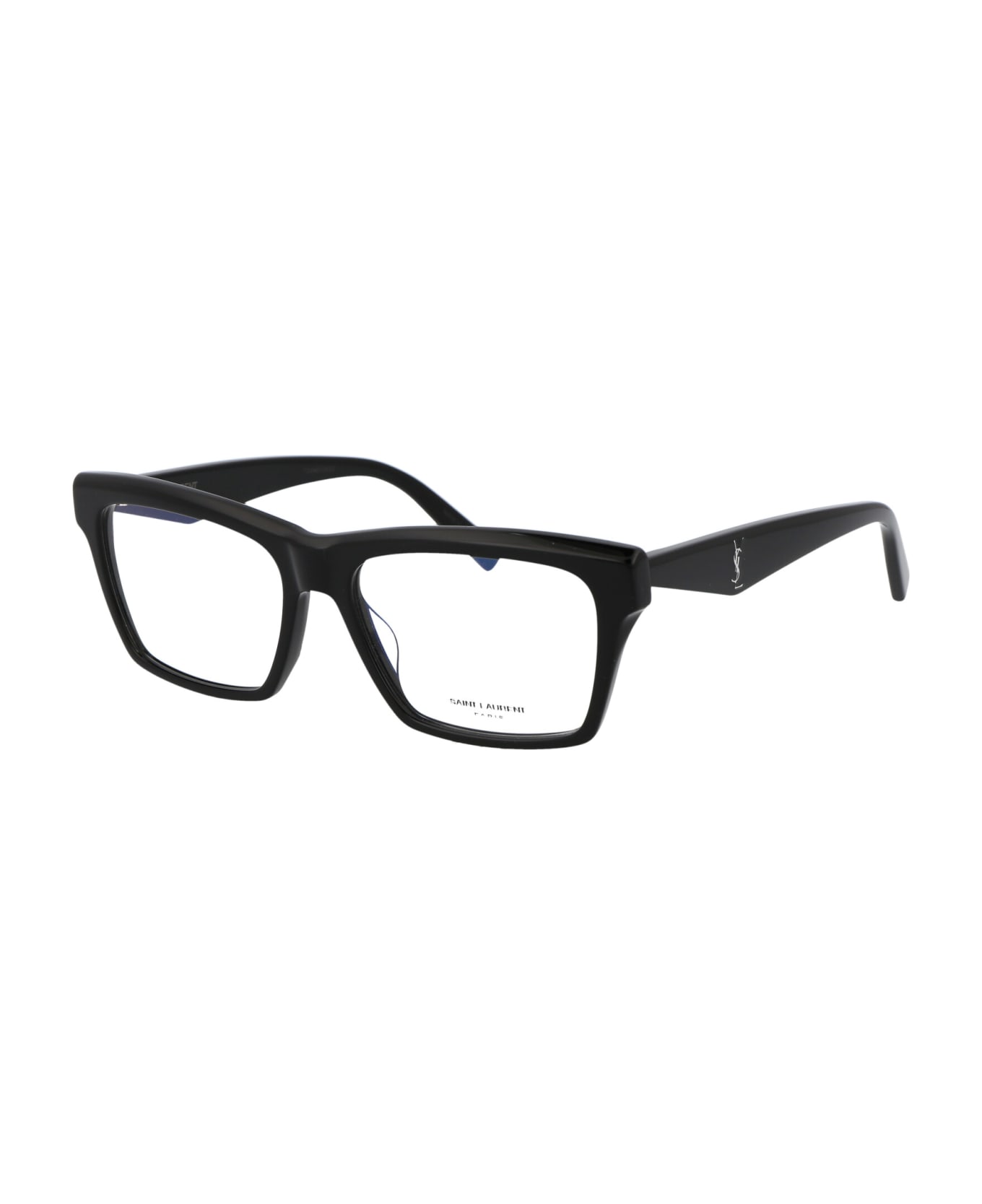 Saint Laurent Eyewear Sl M104 Opt Glasses - 002 BLACK BLACK TRANSPARENT アイウェア