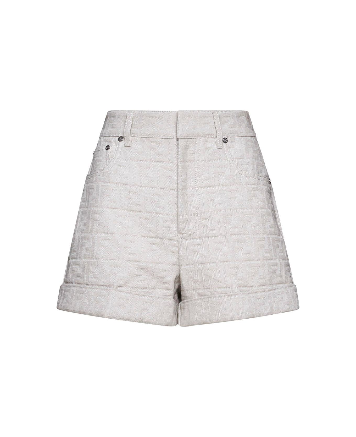 Fendi Ff Jacquard Shorts - GREY