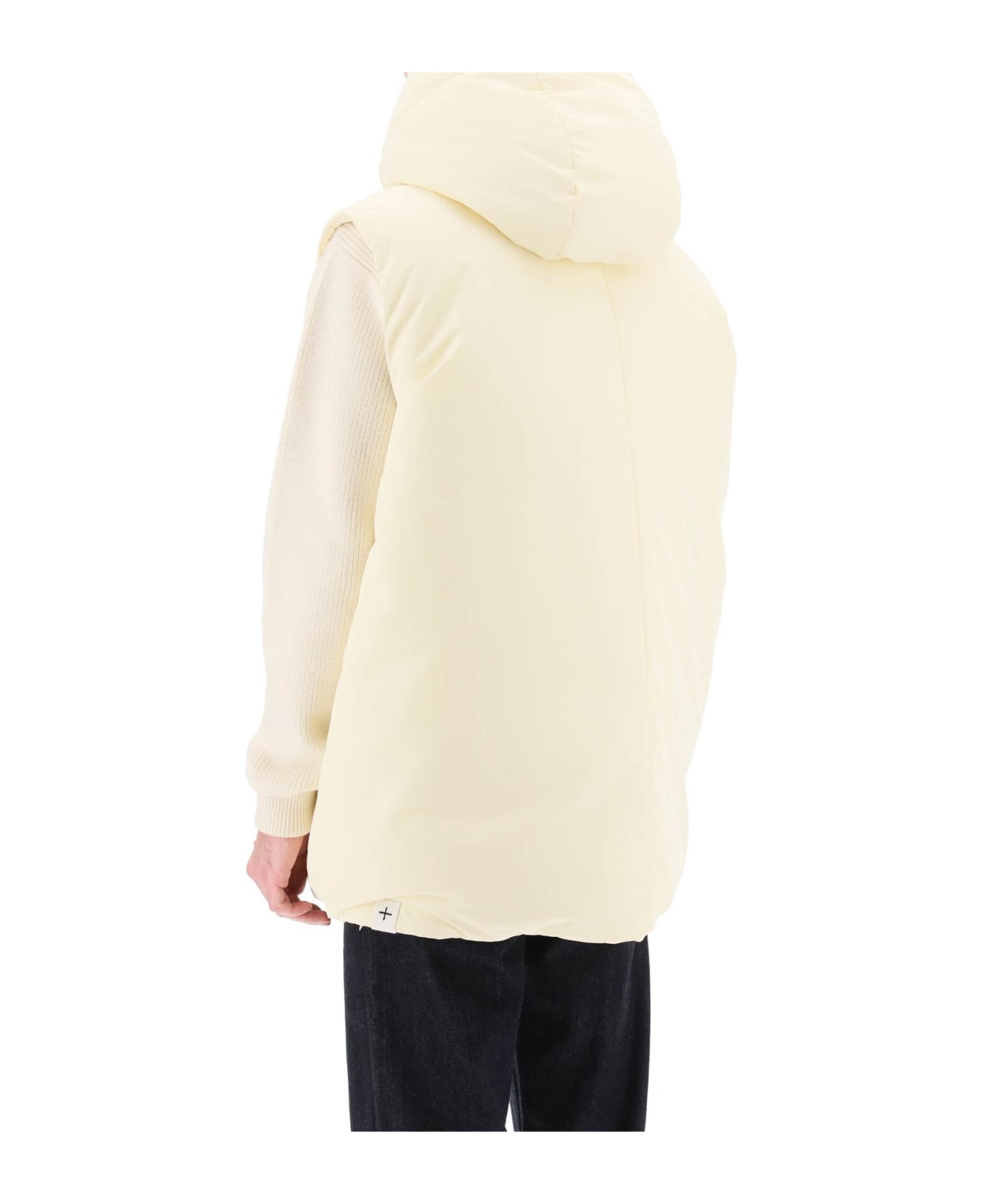 Jil Sander Oversized Hooded Down Vest - DUNE (White)
