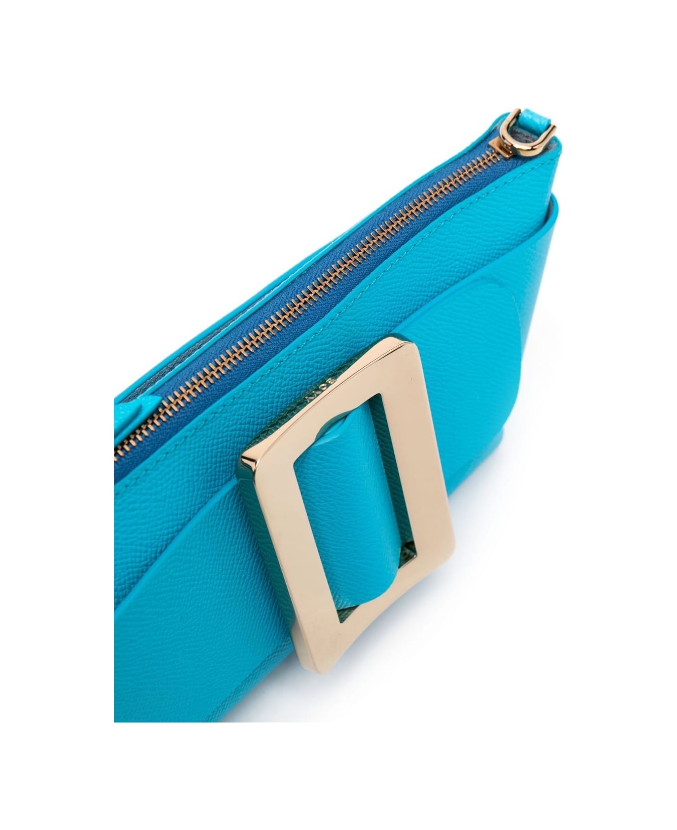 BOYY Buckle Pouchette Leather Handbag - Clear Blue
