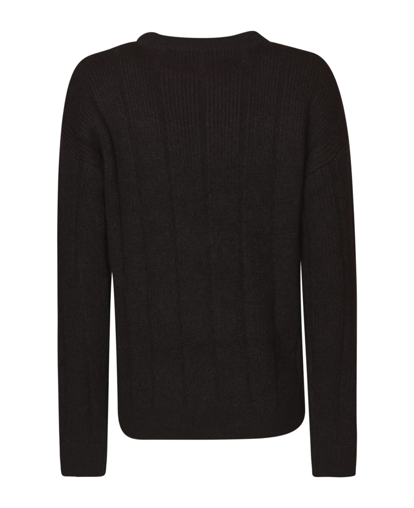 Saint Laurent Round Neck Sweater - Black/White