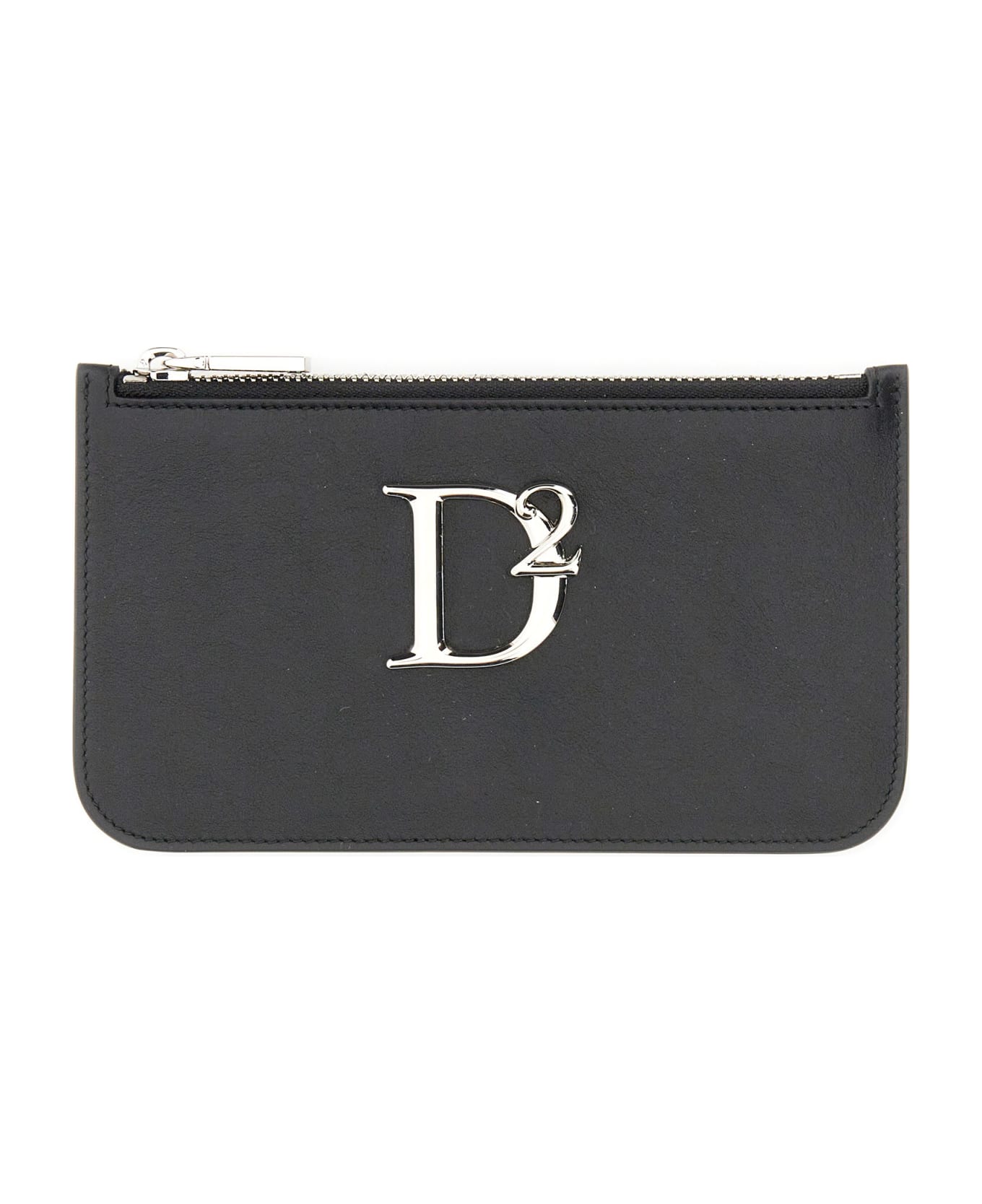 Dsquared2 Pouch With Logo - BLACK クラッチバッグ