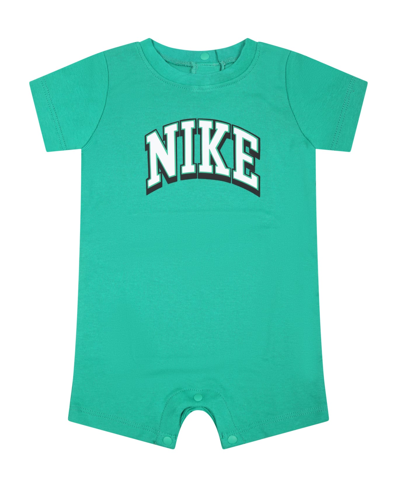 Nike Green Romper Set For Baby Boy With Logo - Green ボディスーツ＆セットアップ