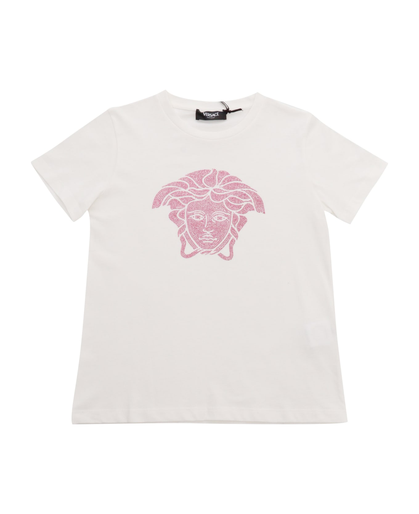 Versace T-shirt With Medusa Logo - WHITE