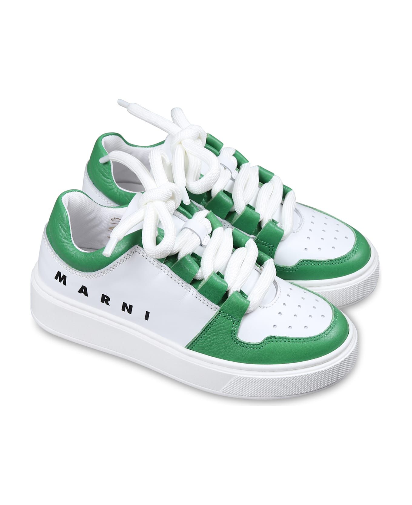 Marni White Sneakers For Kids With Logo - White