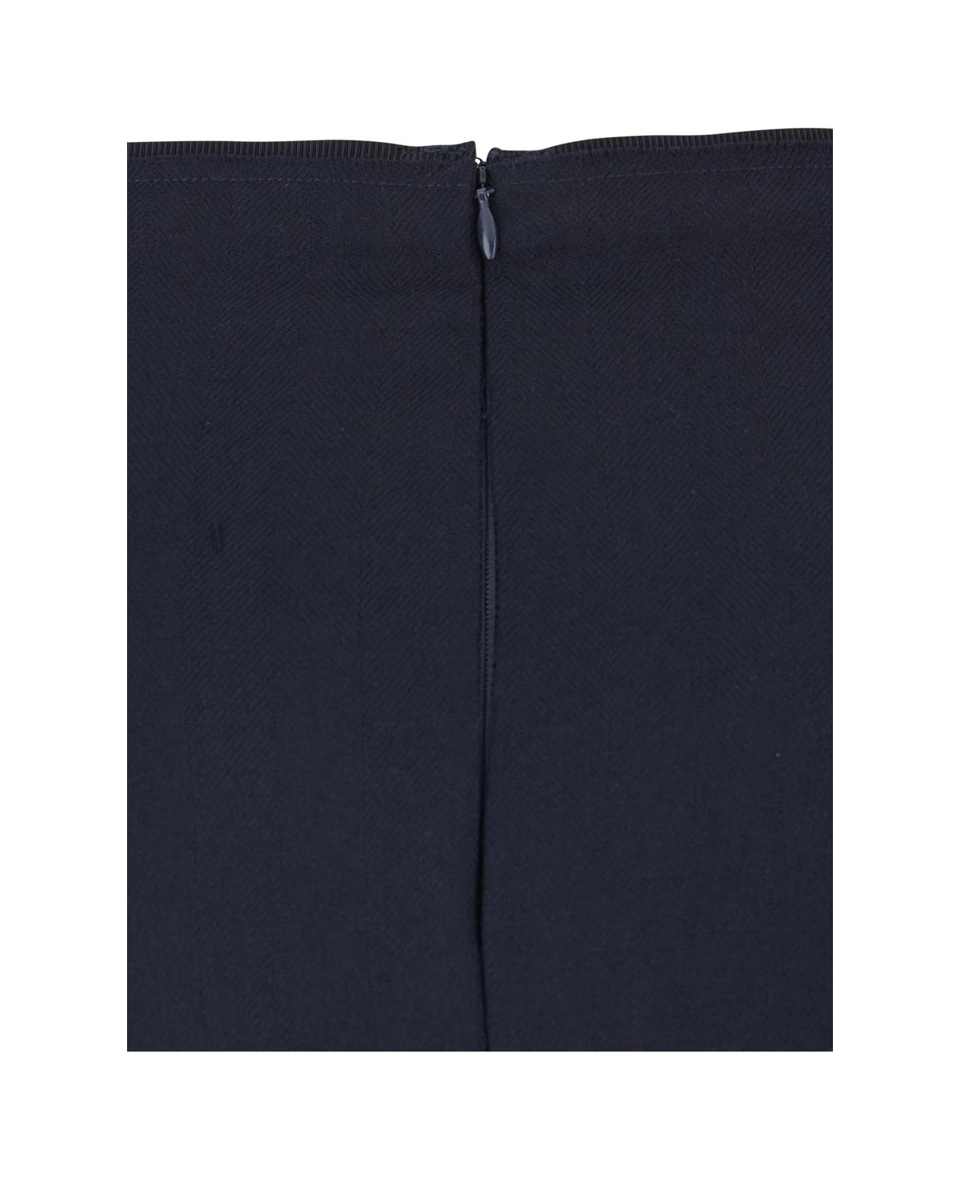 Mauro Grifoni Blue Skirt With Rear Single Slit And Rear Zip Closure In Fabric Woman - Blu