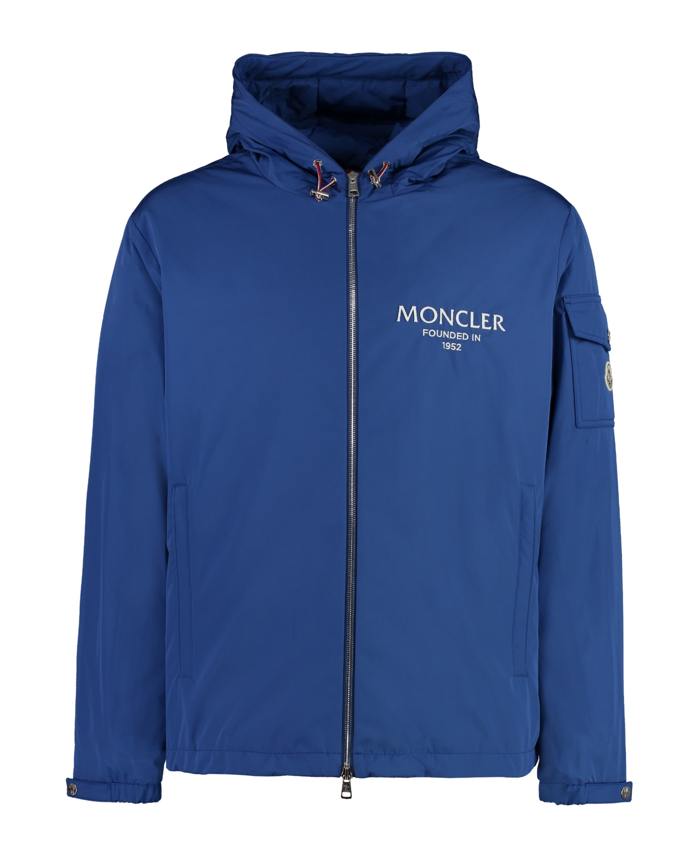 Moncler Granero Hooded Windbreaker - blue レインコート