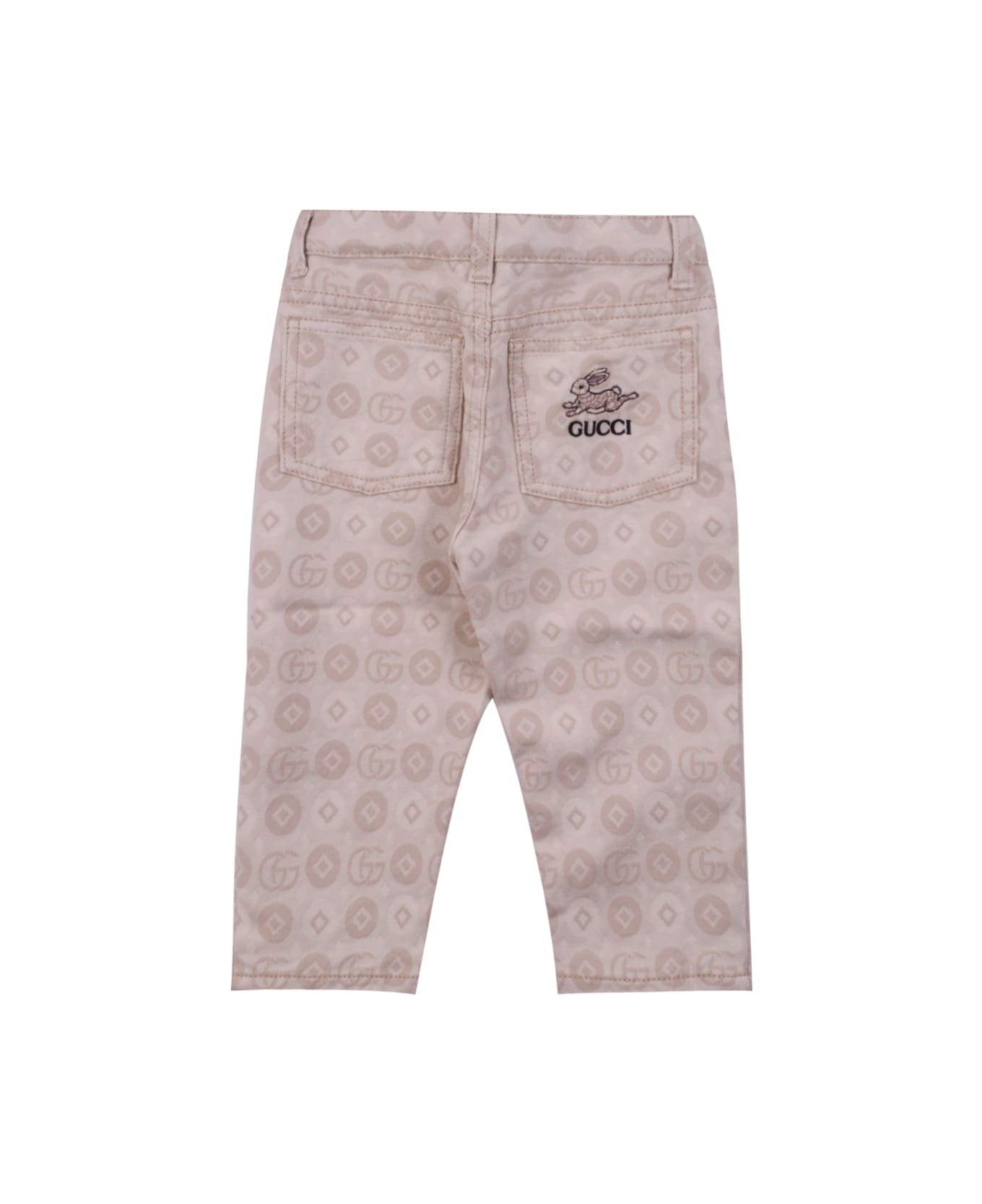 Gucci Double G Cotton Pants - Beige