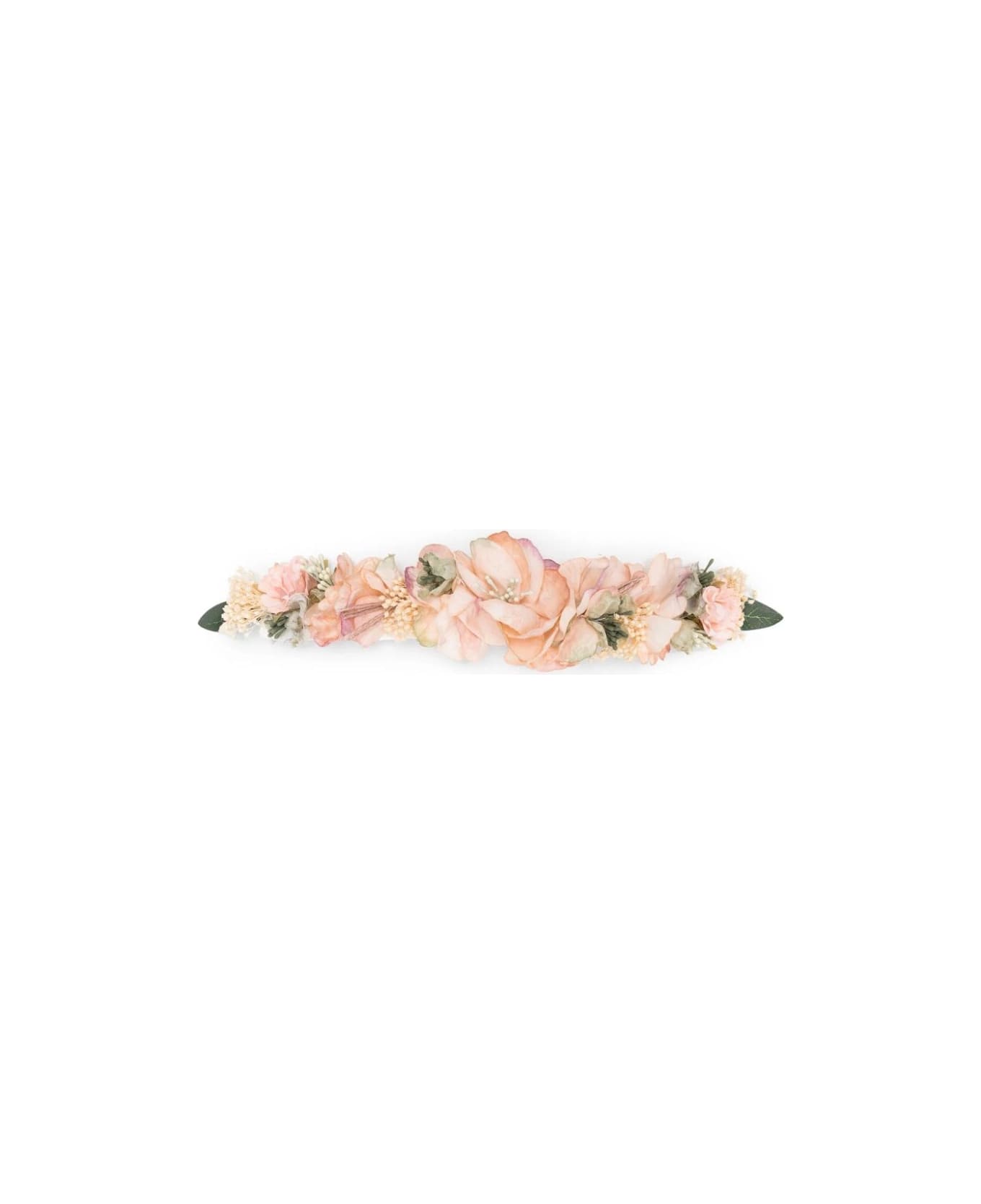 Amaya Arzuaga Belt With Flower Application - Pink
