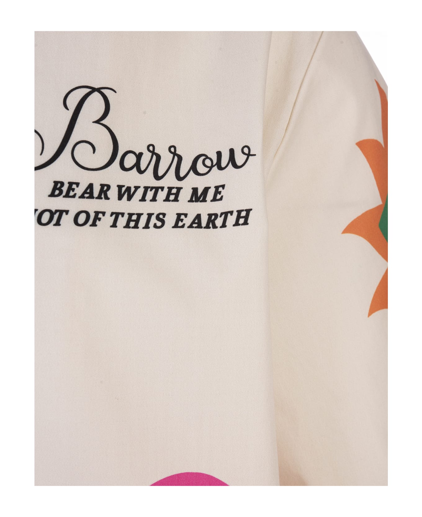 Barrow Dove Bowling Shirt With Prints - Brown