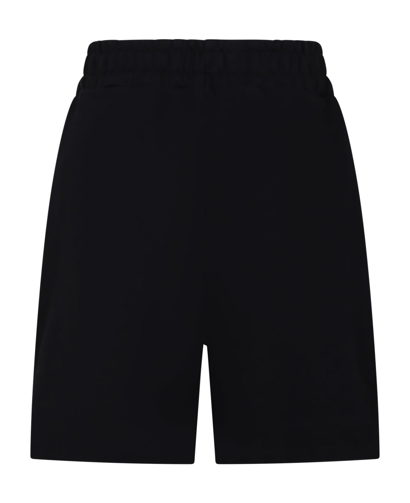 MSGM Black Shorts For Boy With Logo - Black ボトムス