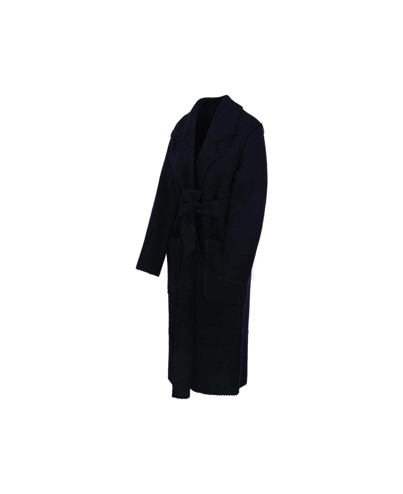 Max Mara Midnight Blue Wool Blend Jene Coat | italist