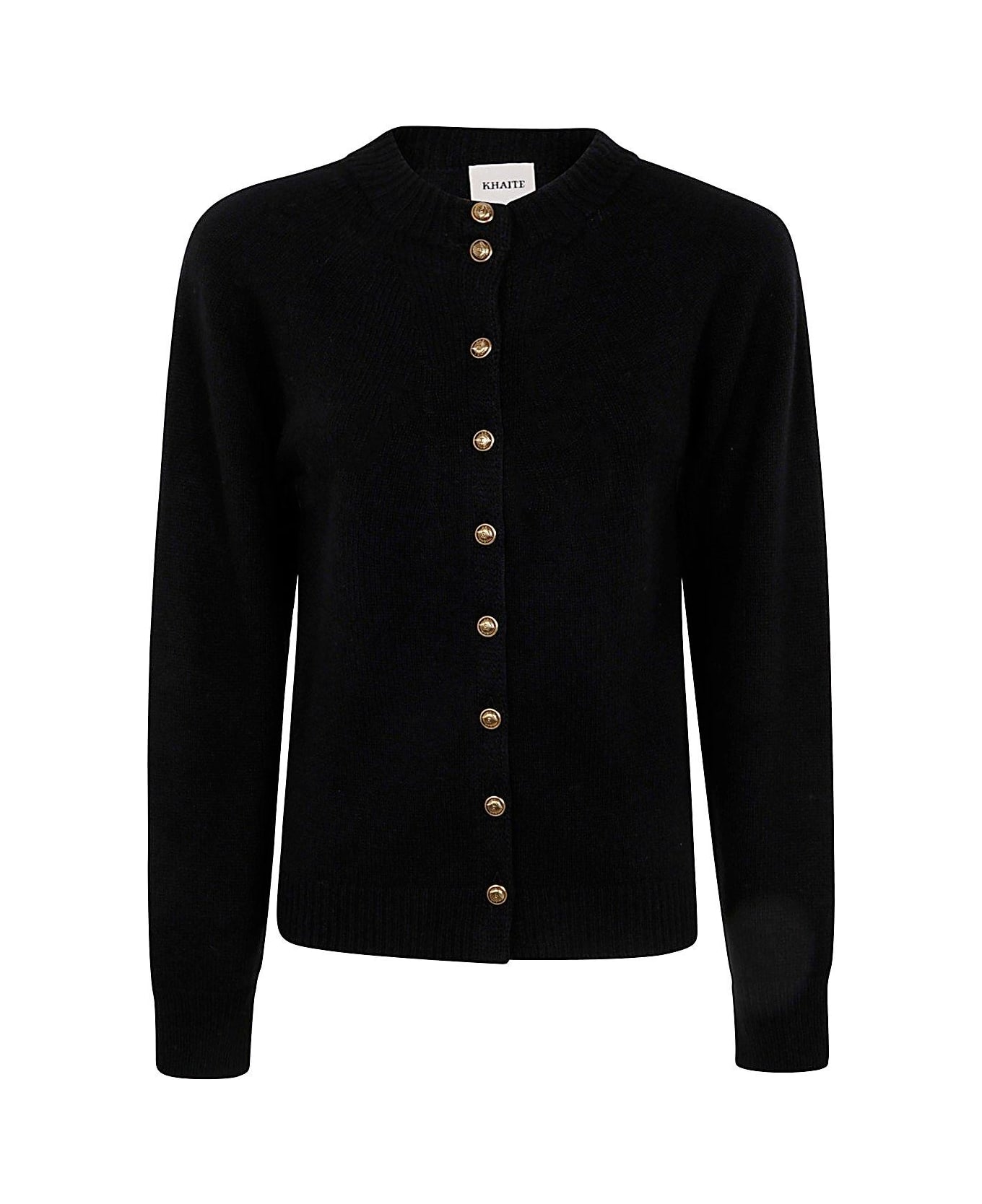 Khaite Ambre Crewneck Knitted Cardigan - Black