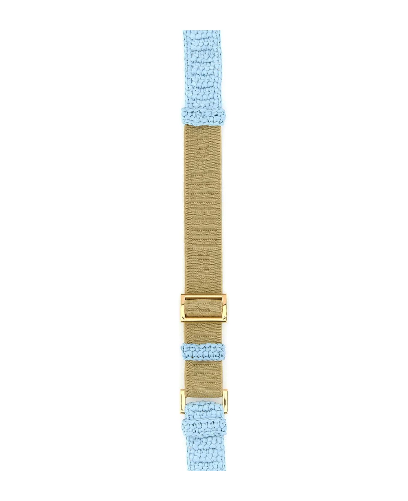 Prada Light Blue Raffia Belt - CIELO ベルト