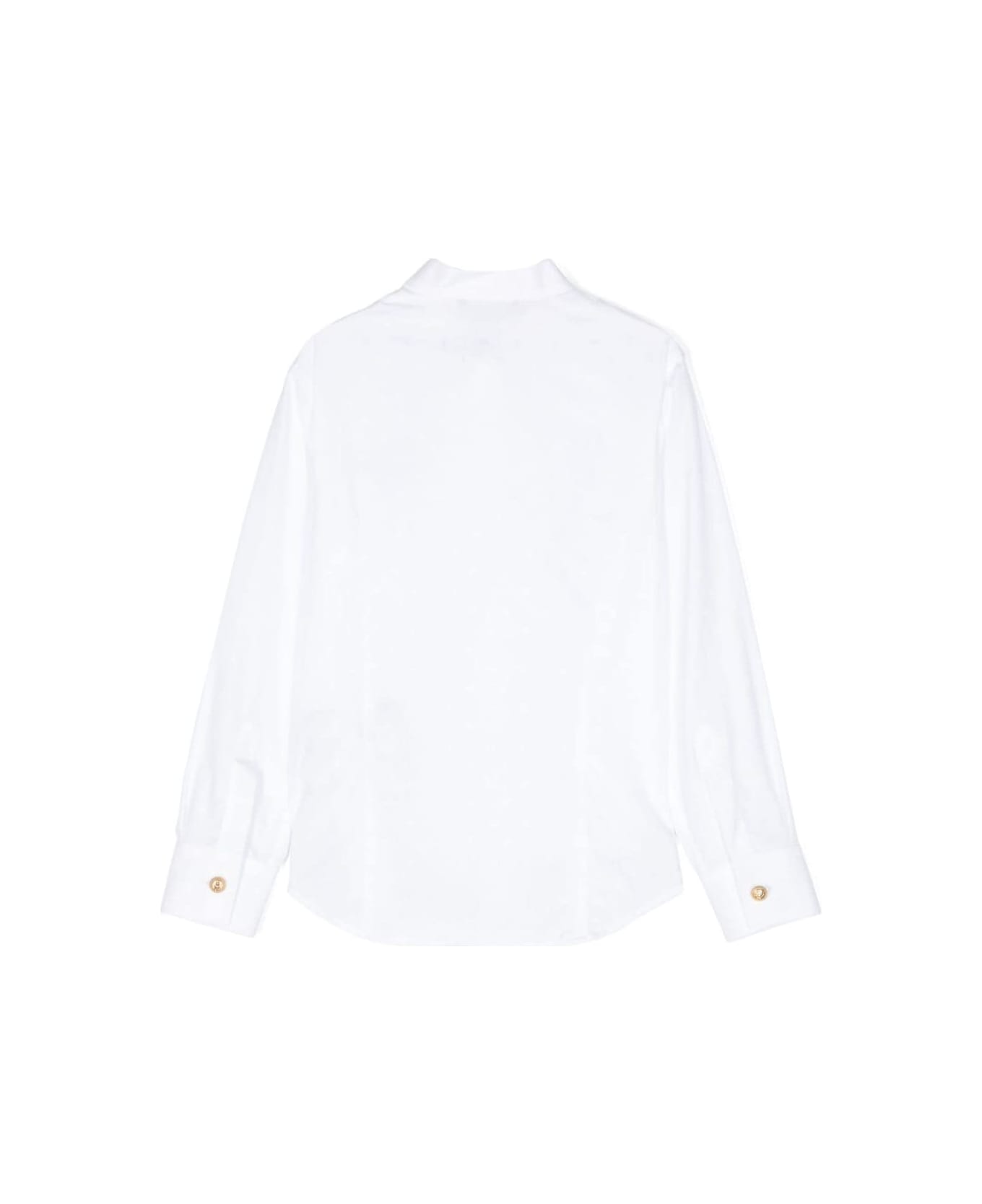 Balmain Camicia Con Logo Jacquard - White