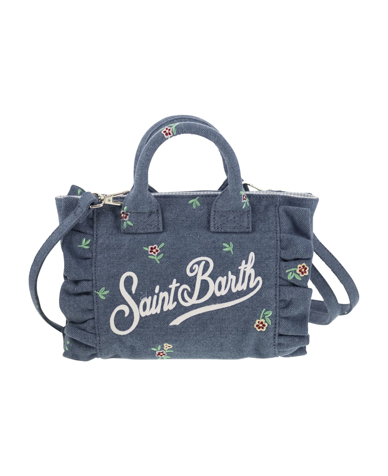 MC2 Saint Barth Vanity Mini Volant - Denim Handbag - Denim