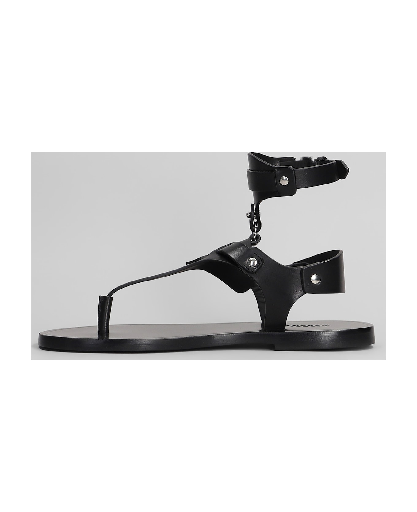 Isabel Marant Eveen Flats In Black Leather - black