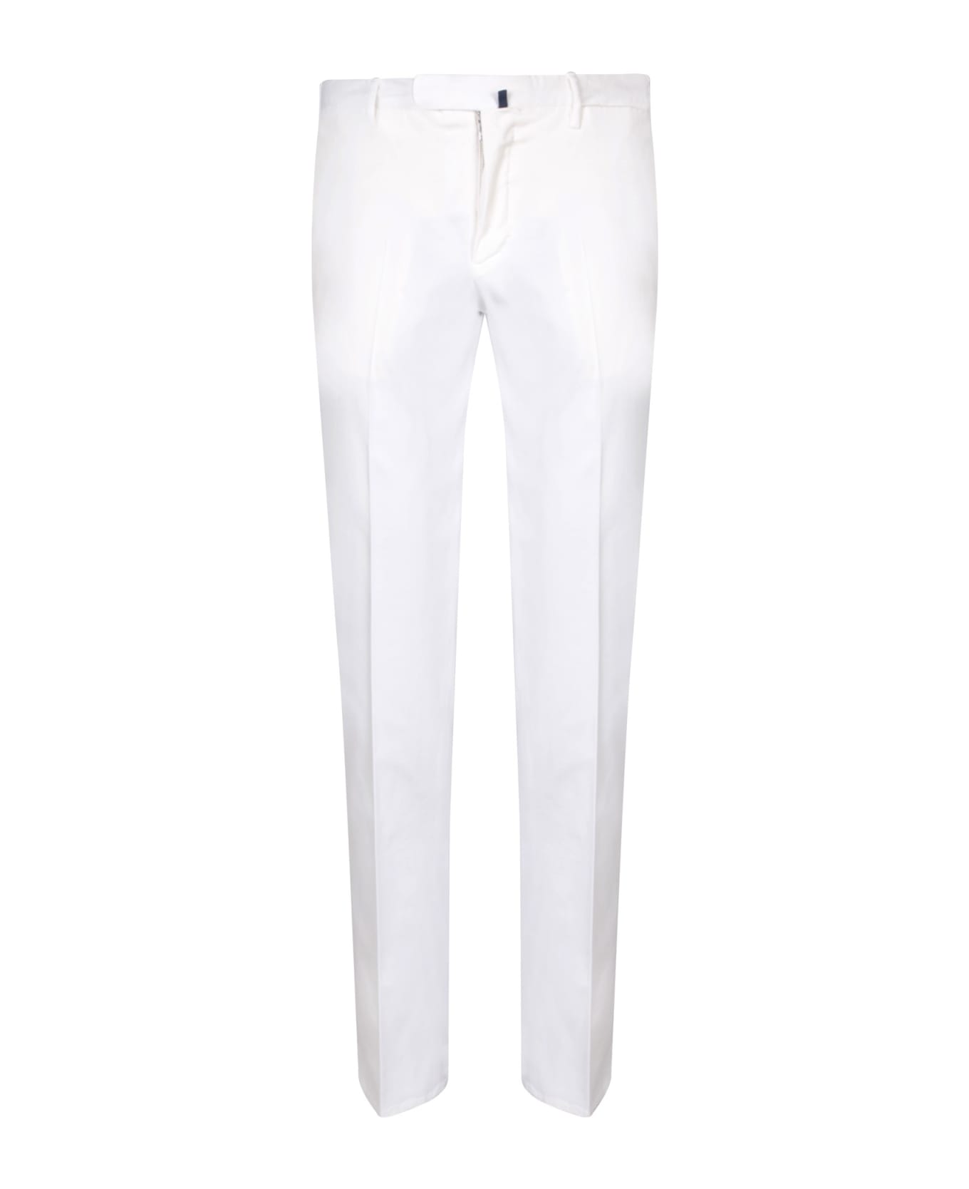 Incotex Slim Fit White Trousers - White ボトムス
