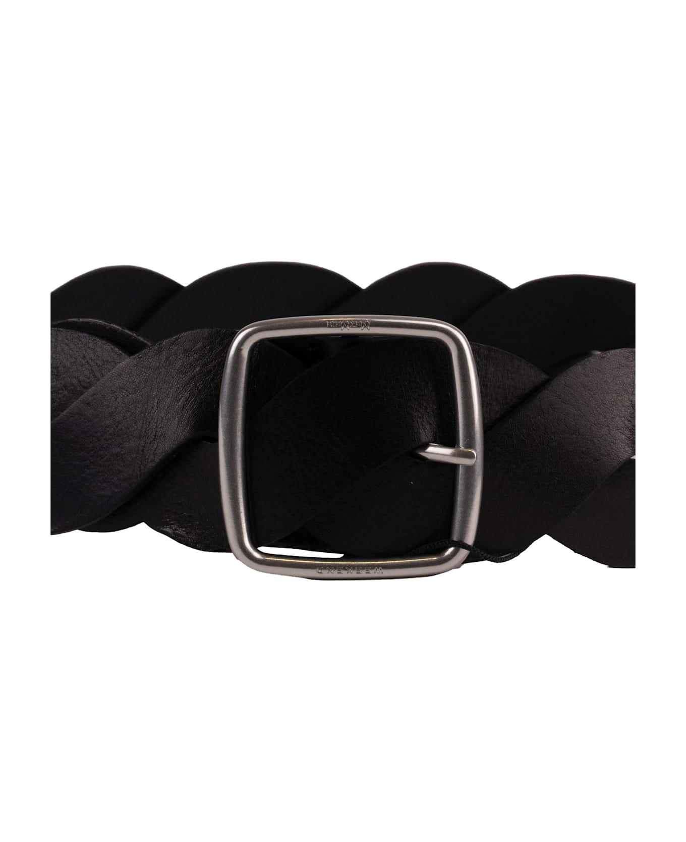 Weekend Max Mara Nicchia Braided Leather Belt - Nero