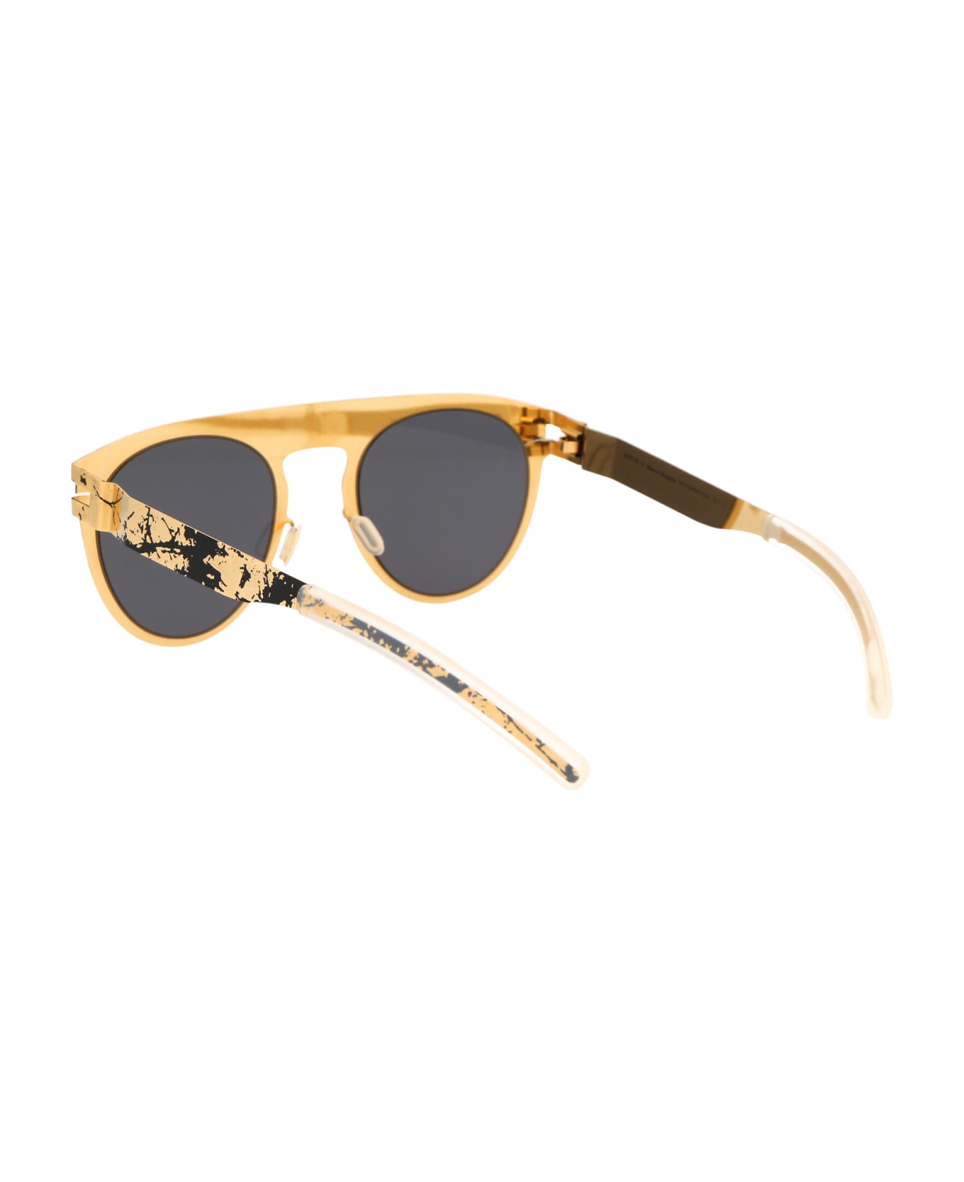 Mykita Mmtransfer004 Sunglasses - 267 GOLD BLACK STONE DARKGREY SOLID サングラス