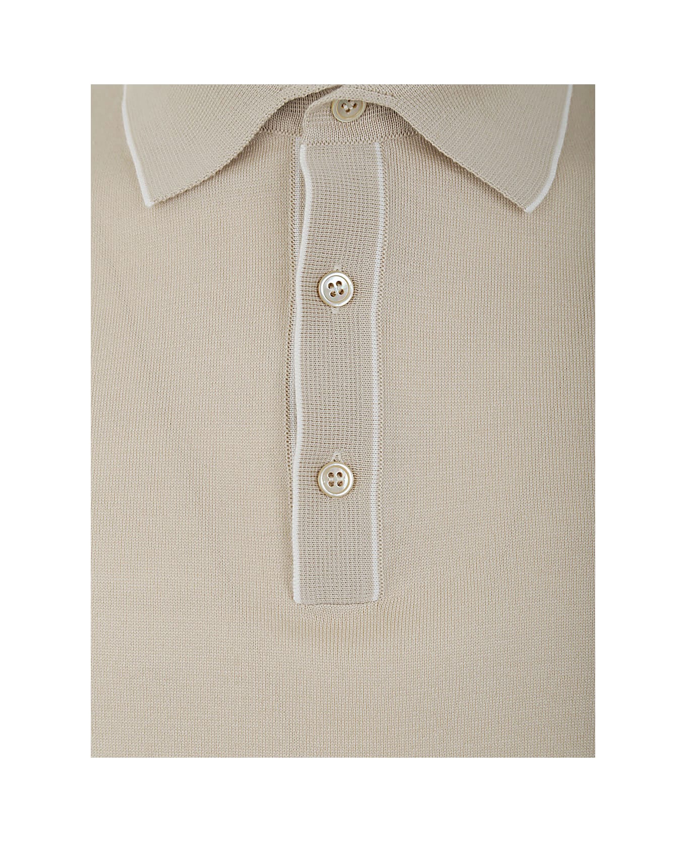 Filippo De Laurentiis Short Sleeves Polo - Rope White