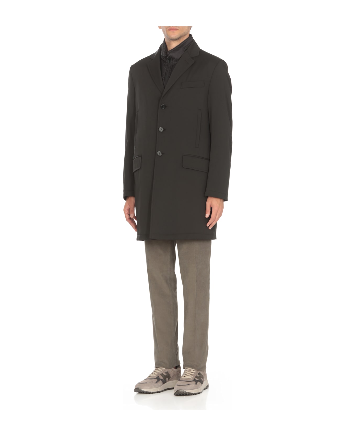 Fay Padded Coat - Black