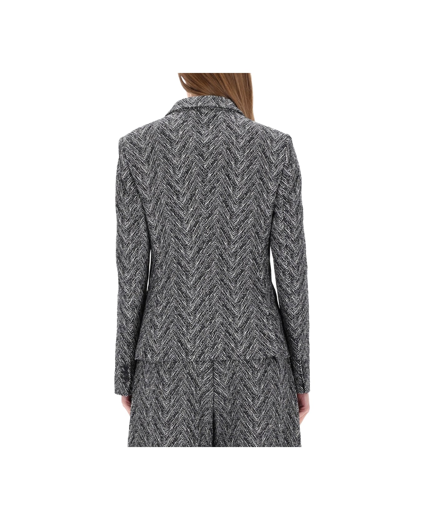 Hugo Boss Herringbone Tweed Blazer - GREY