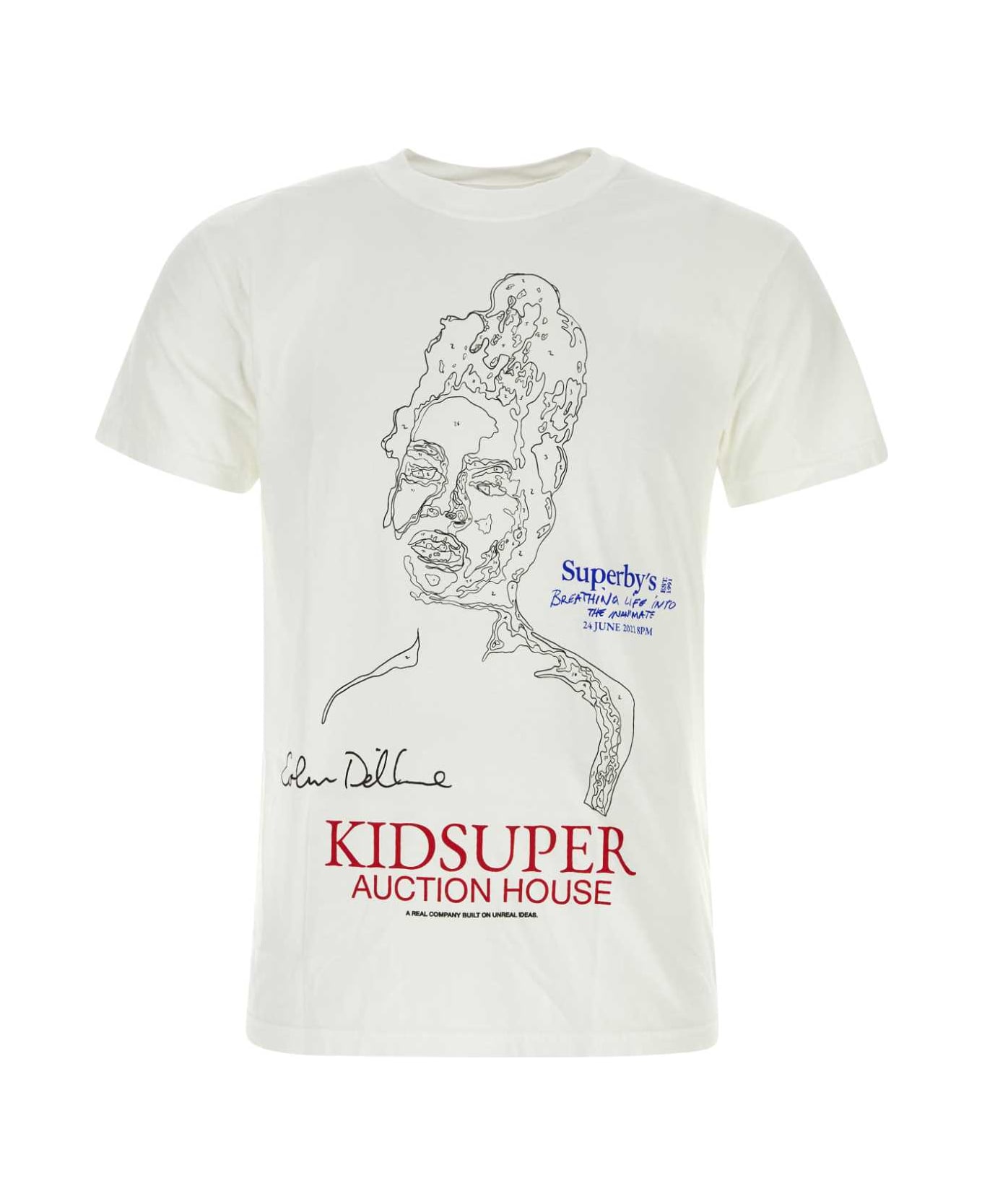 Kidsuper White Cotton T-shirt - PAINTBYNUMBERWHITE