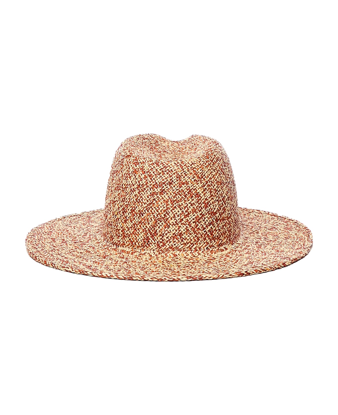 Ruslan Baginskiy Straw Fedora With Logo - BEIGE RED