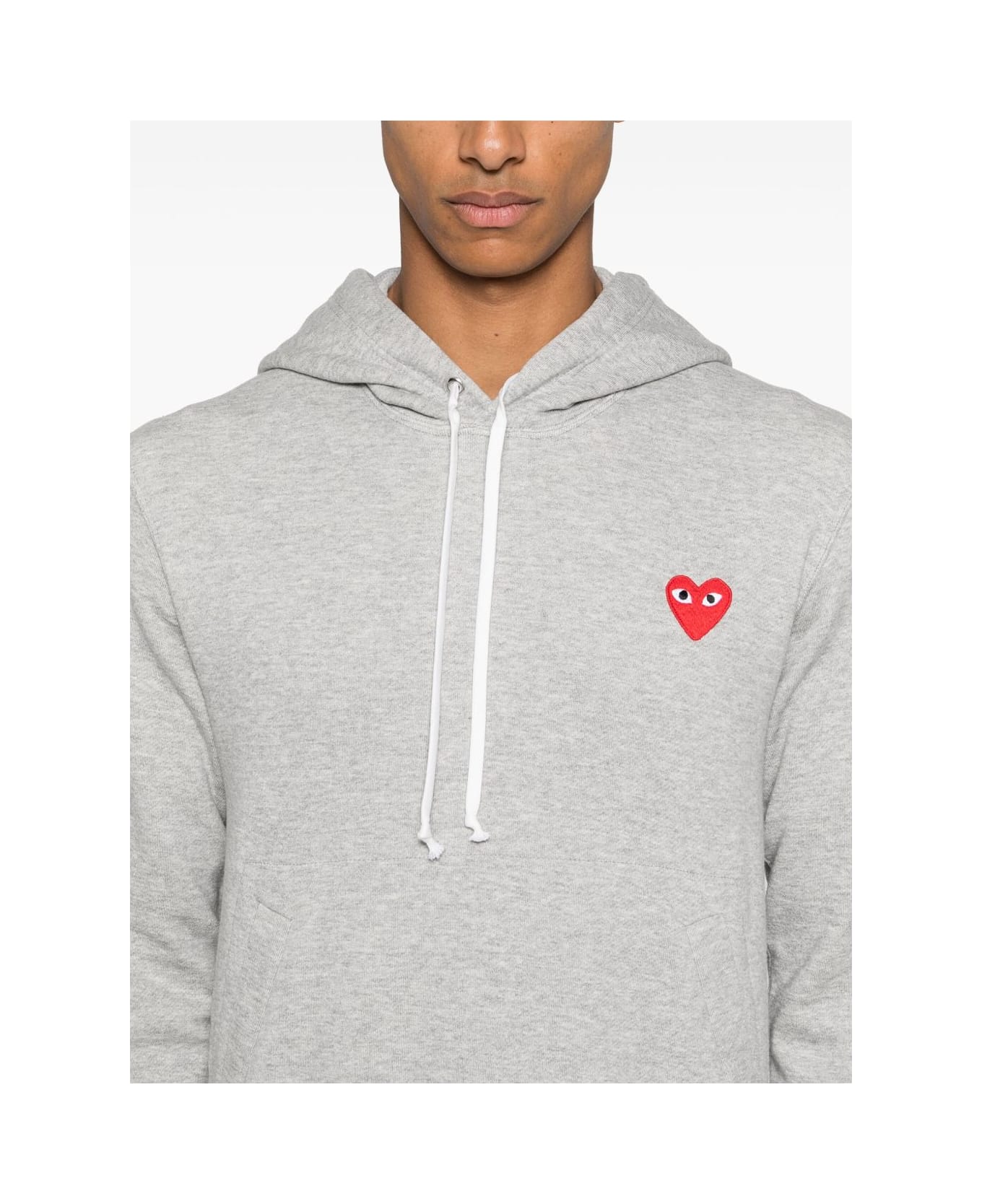 Comme des Garçons Emblem Heart Cotton Hoodie - Grey フリース