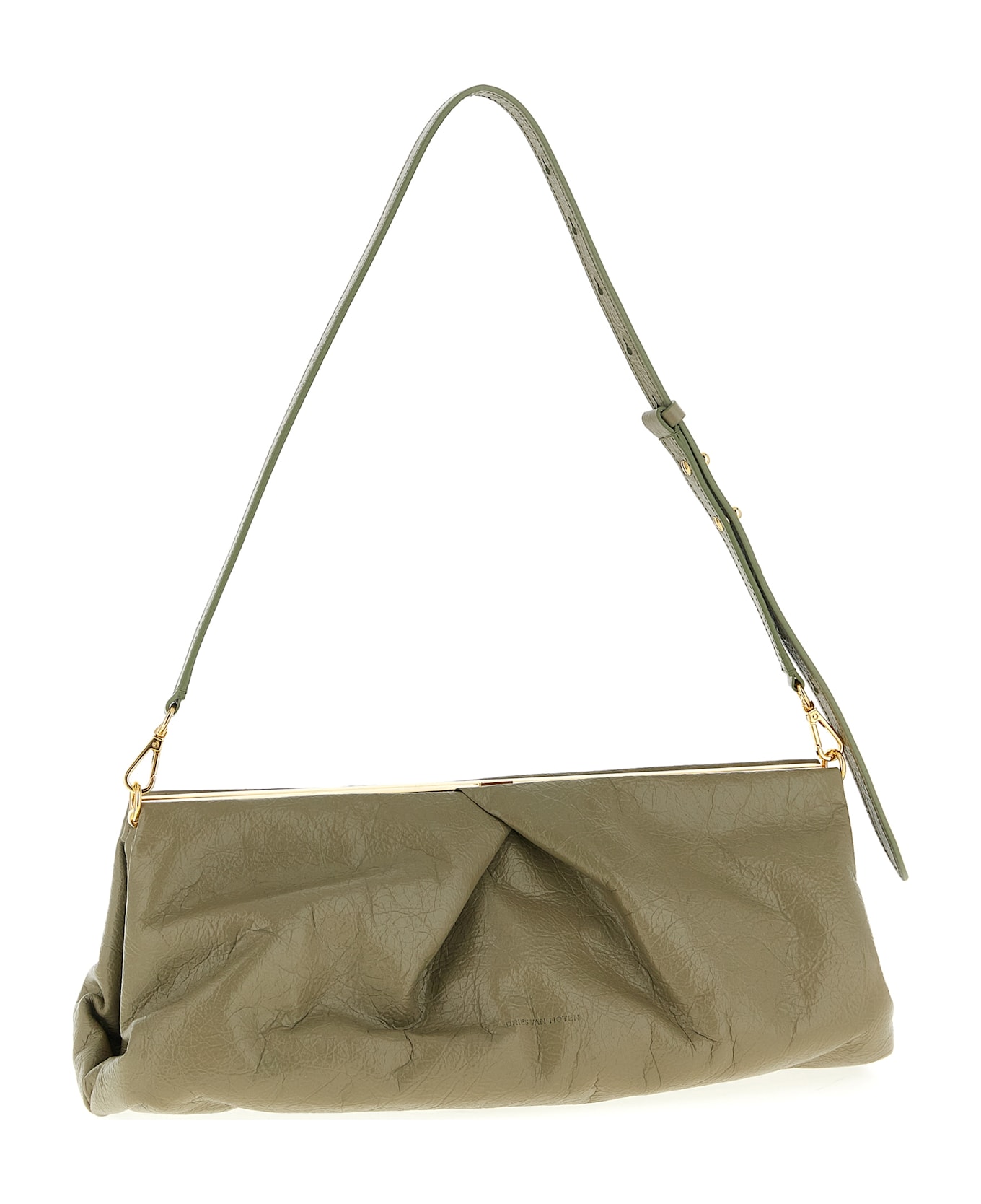 Dries Van Noten 
crisp
 Big Clutch - Green