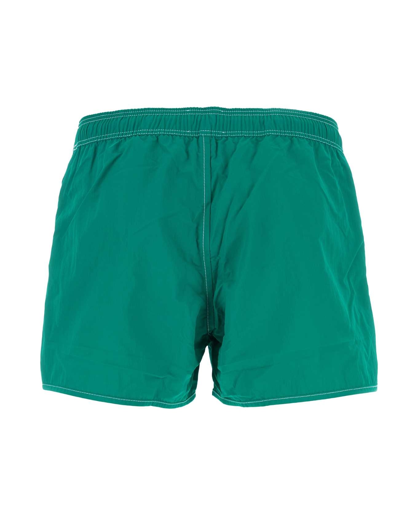 Isabel Marant Emerald Green Nylon Vicente Swimming Shorts - EMERALD