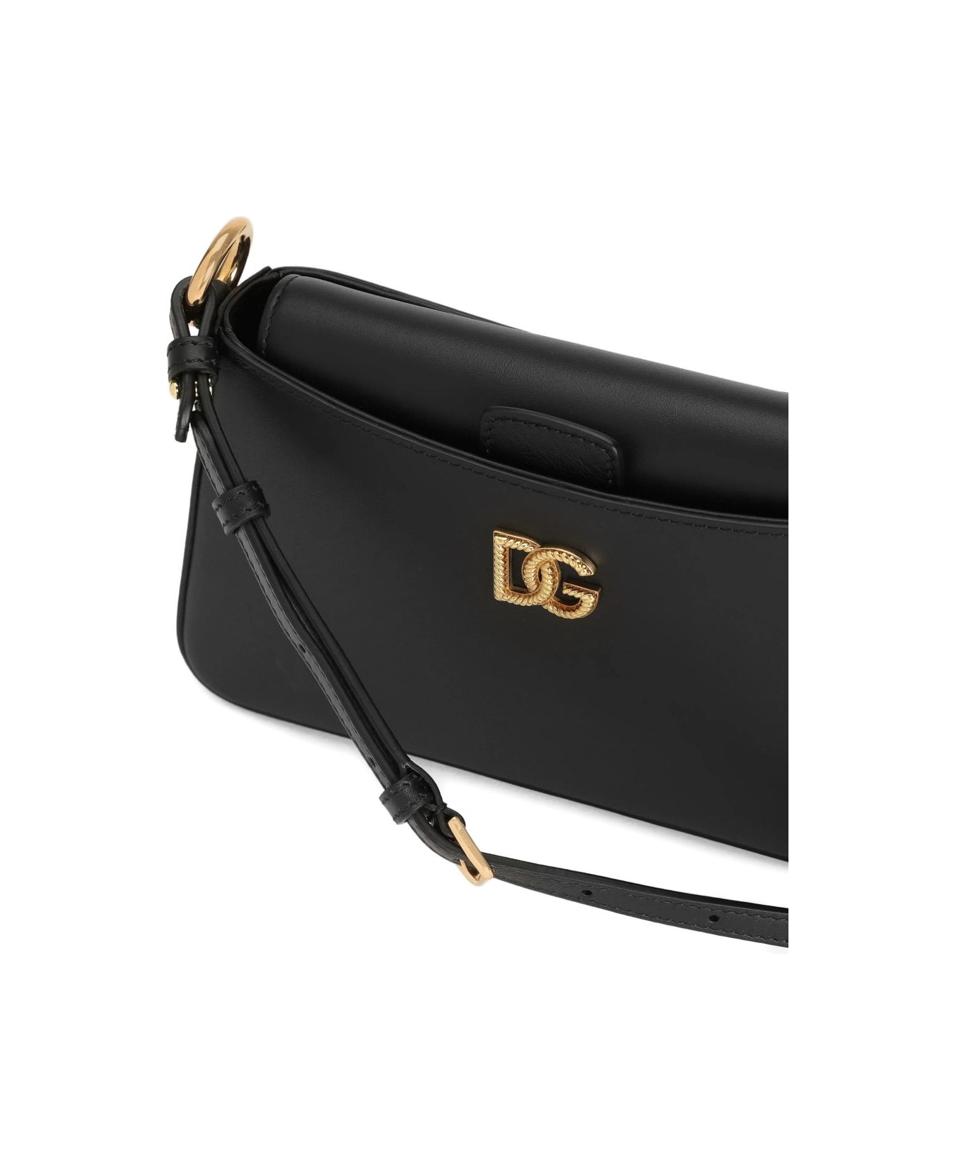 Dolce & Gabbana Leather Phone Bag - Black