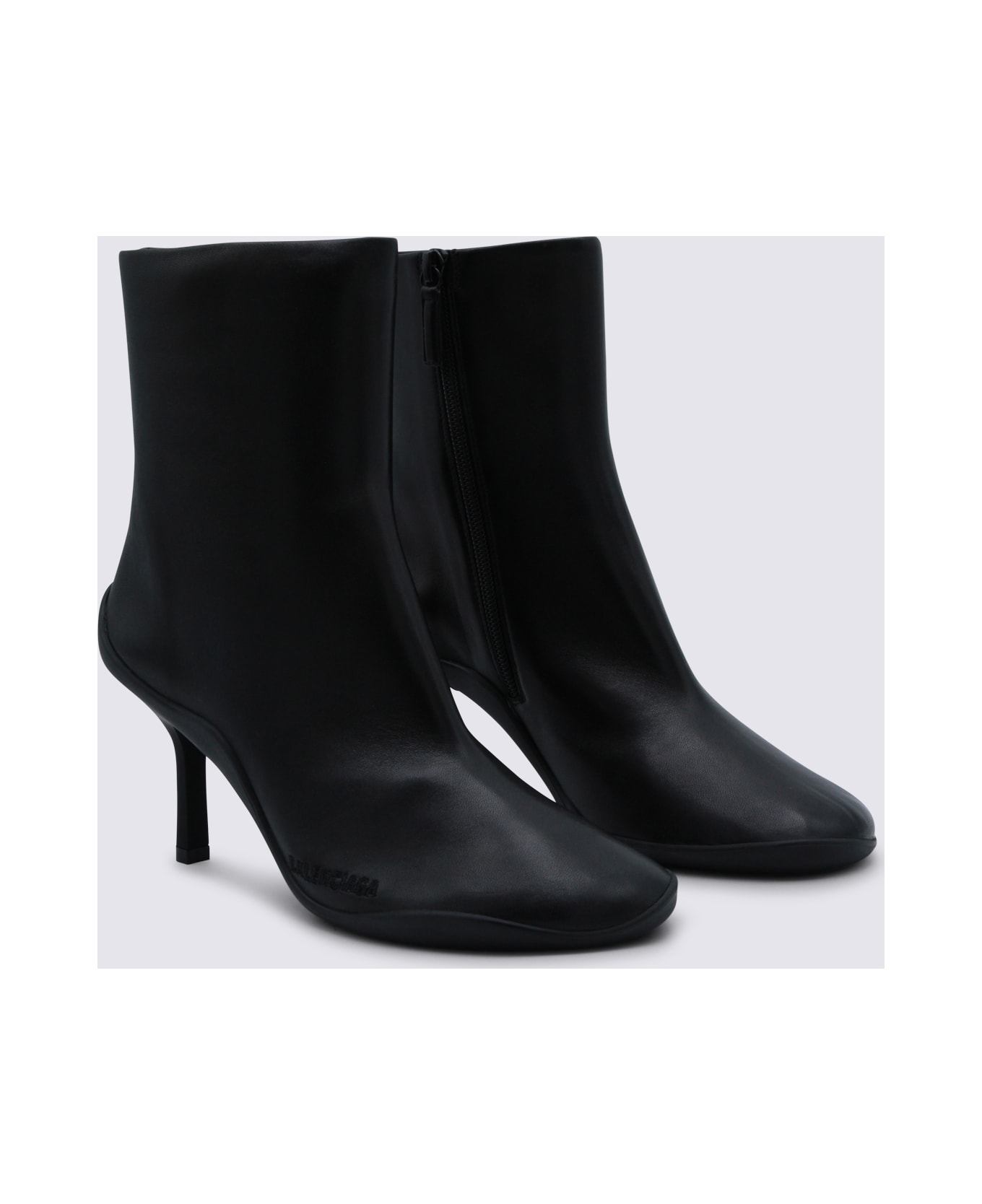 Balenciaga Black Leather Shibuya Boots - BLACK