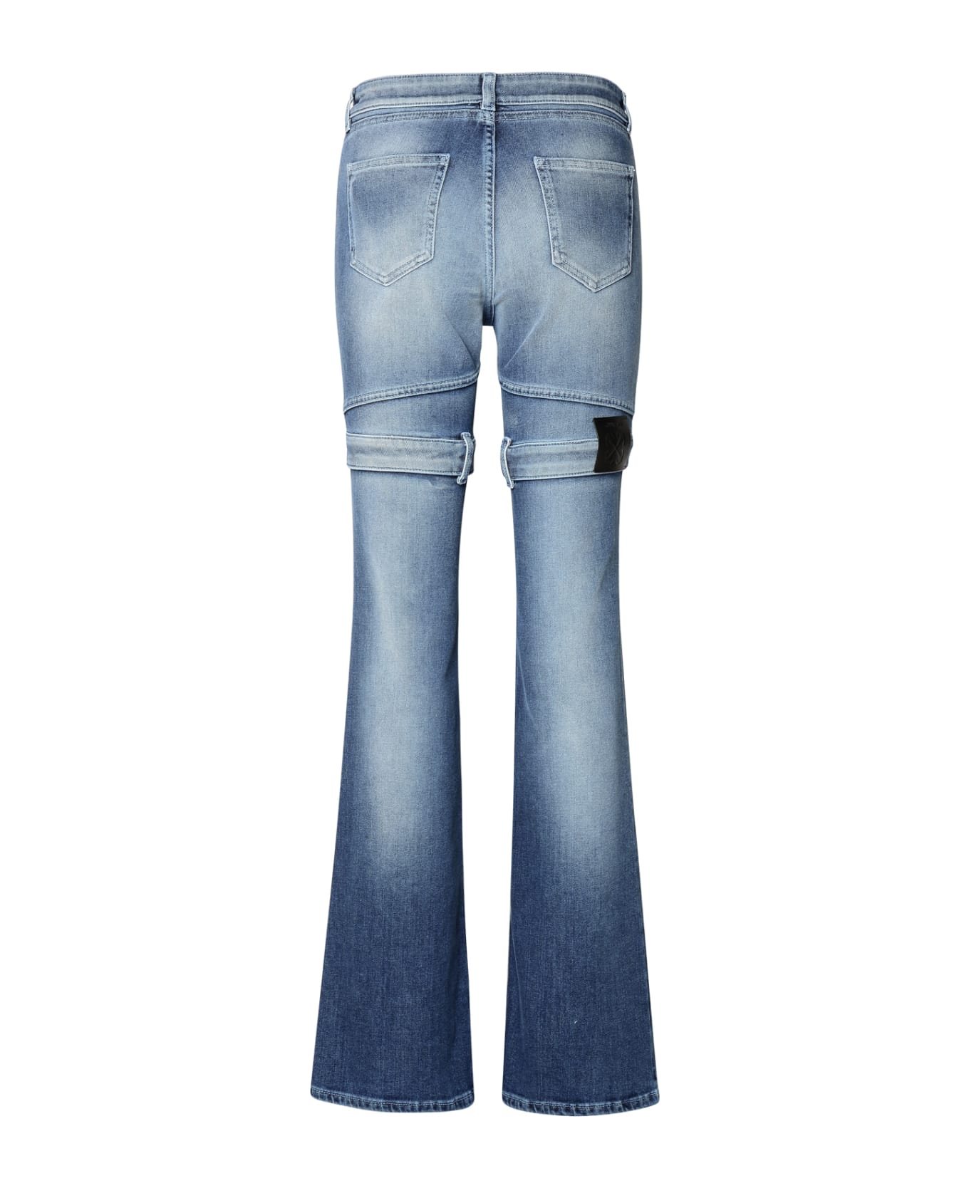 Off-White Blue Cotton Jeans - Light Blue デニム