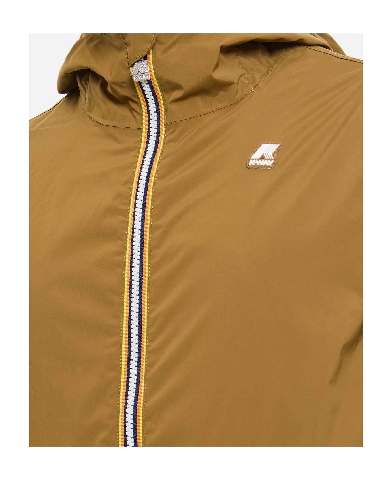 K-Way Jack Stretch Nylon Jersey Jacket Blazer - BROWN CORDA