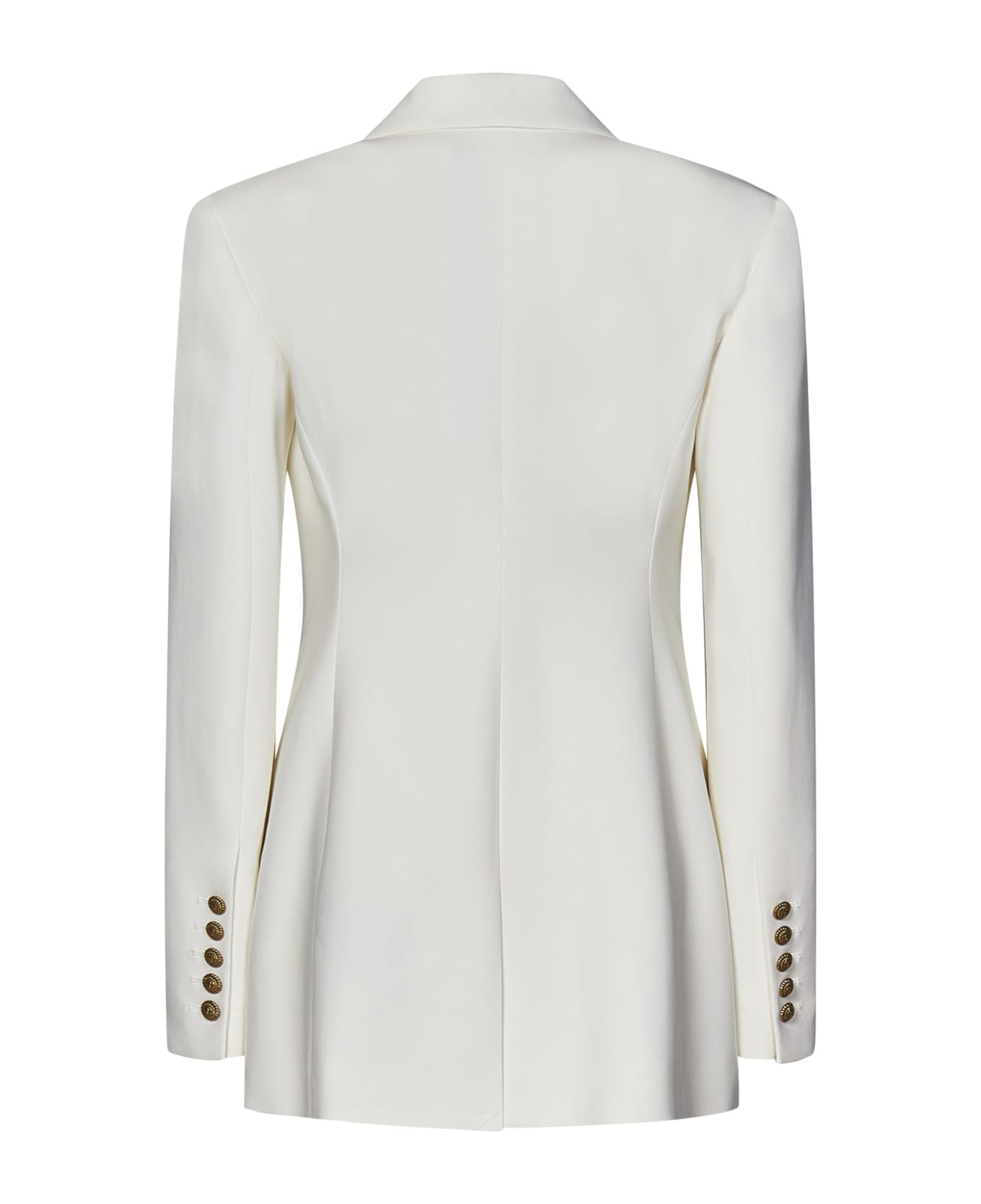 Balmain Fitted Single-breasted Blazer - WHITE