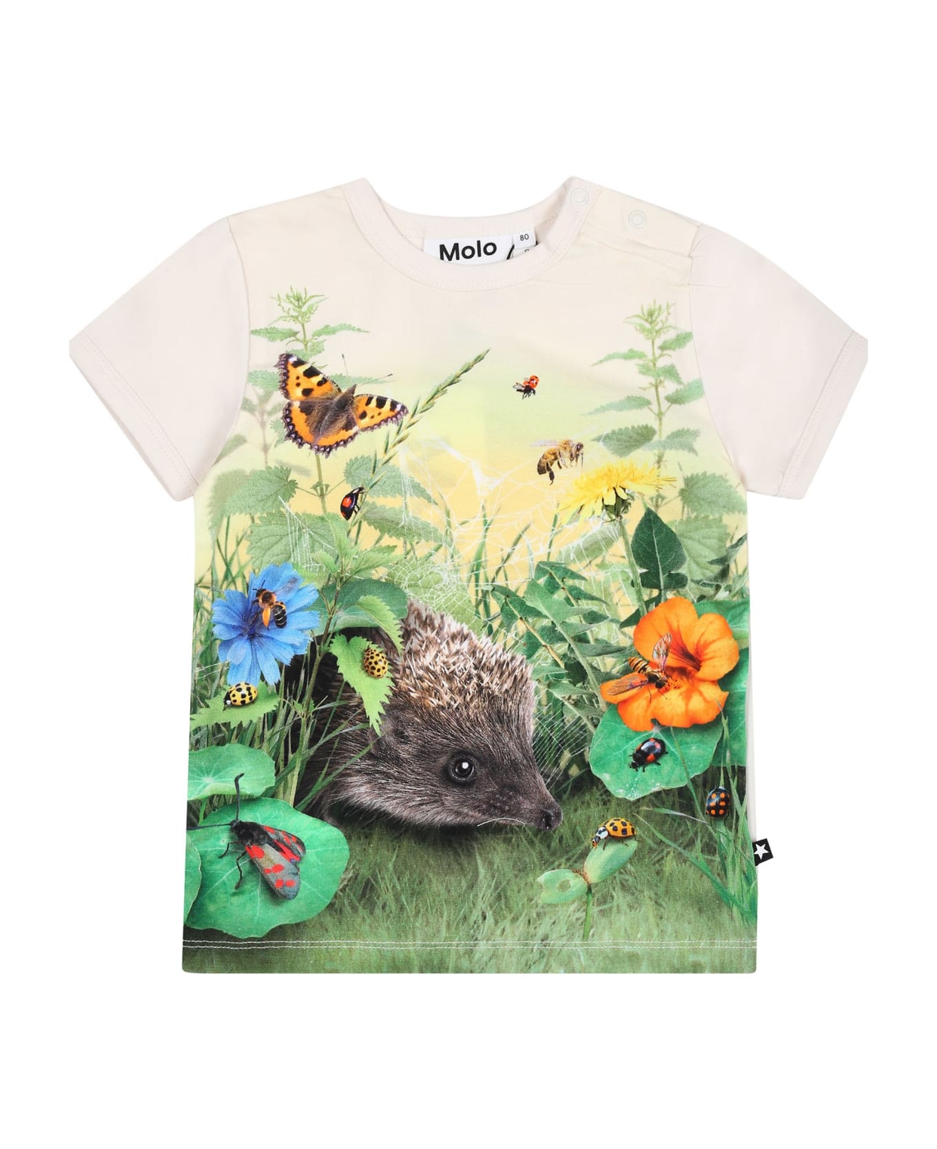 Molo Ivory T-shirt For Baby Kids - Ivory Tシャツ＆ポロシャツ