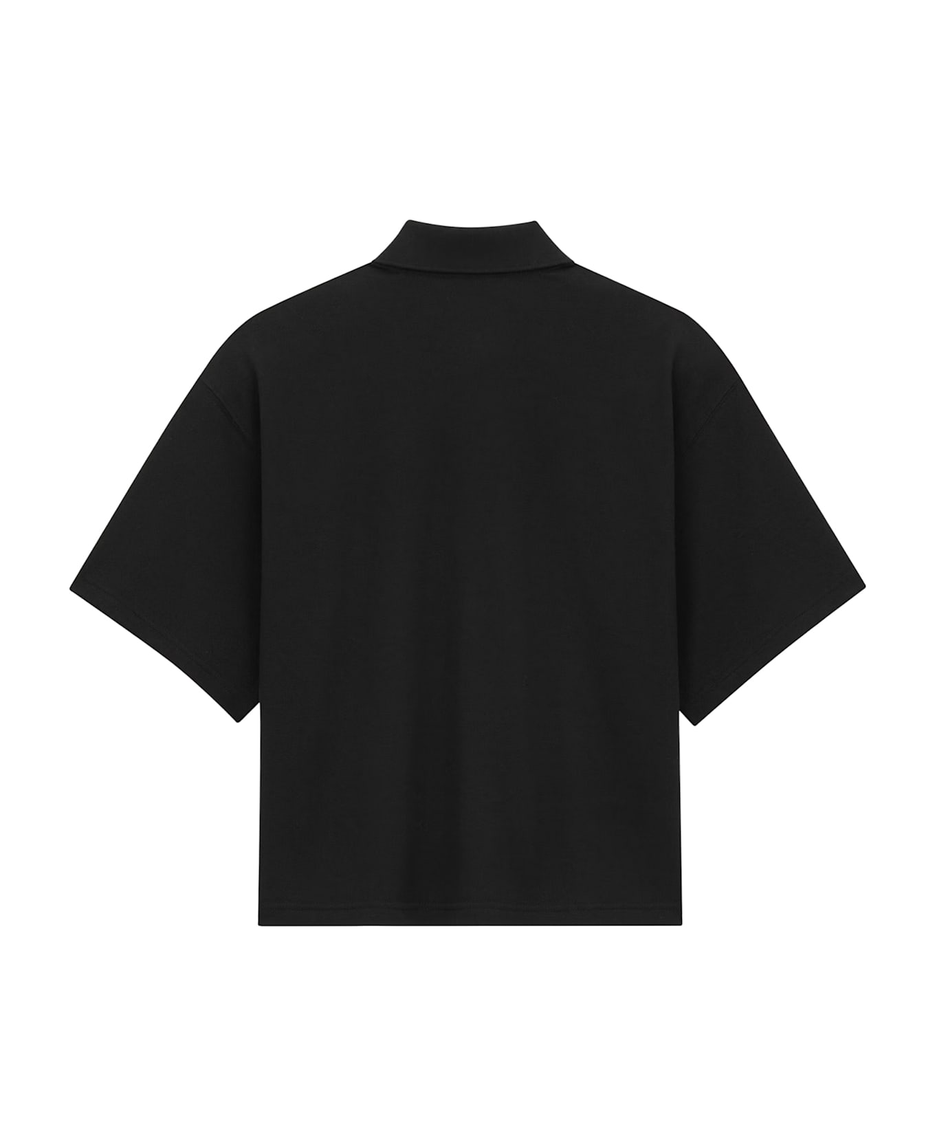 Saint Laurent Cotton Blend Polo Shirt - Black