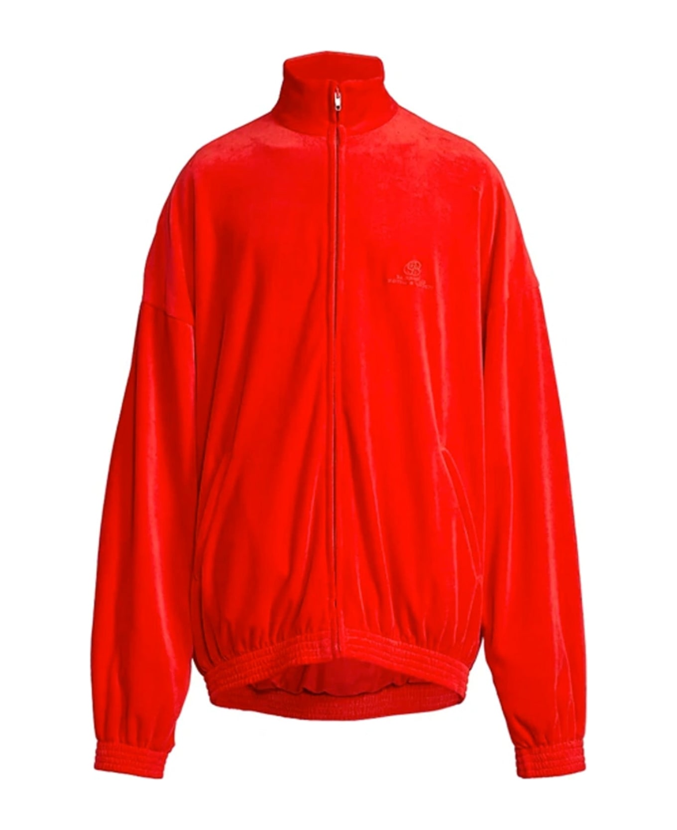 Balenciaga Velvet Effect Sweatshirt - Red